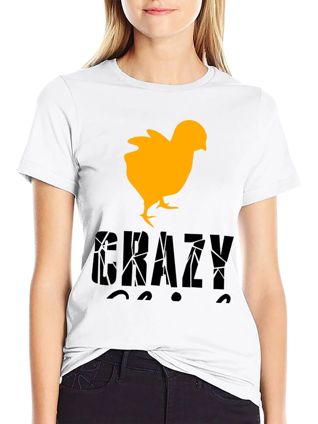 Crazy Chick T-Shirt - Novelty Graphic Tee