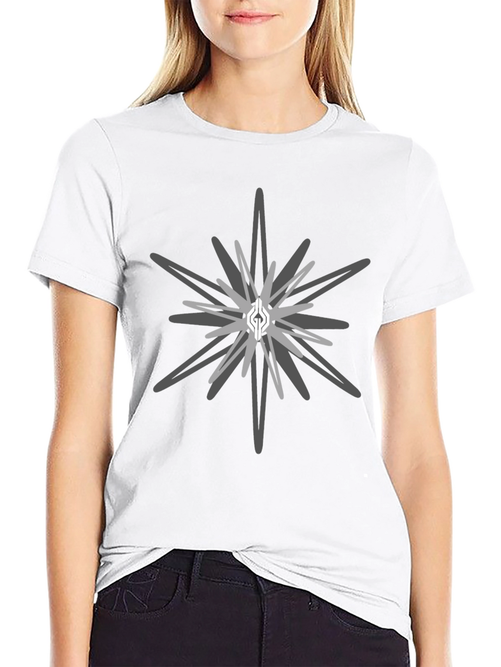 Geometric Starburst Graphic Tee - Stylish Casual Wear
