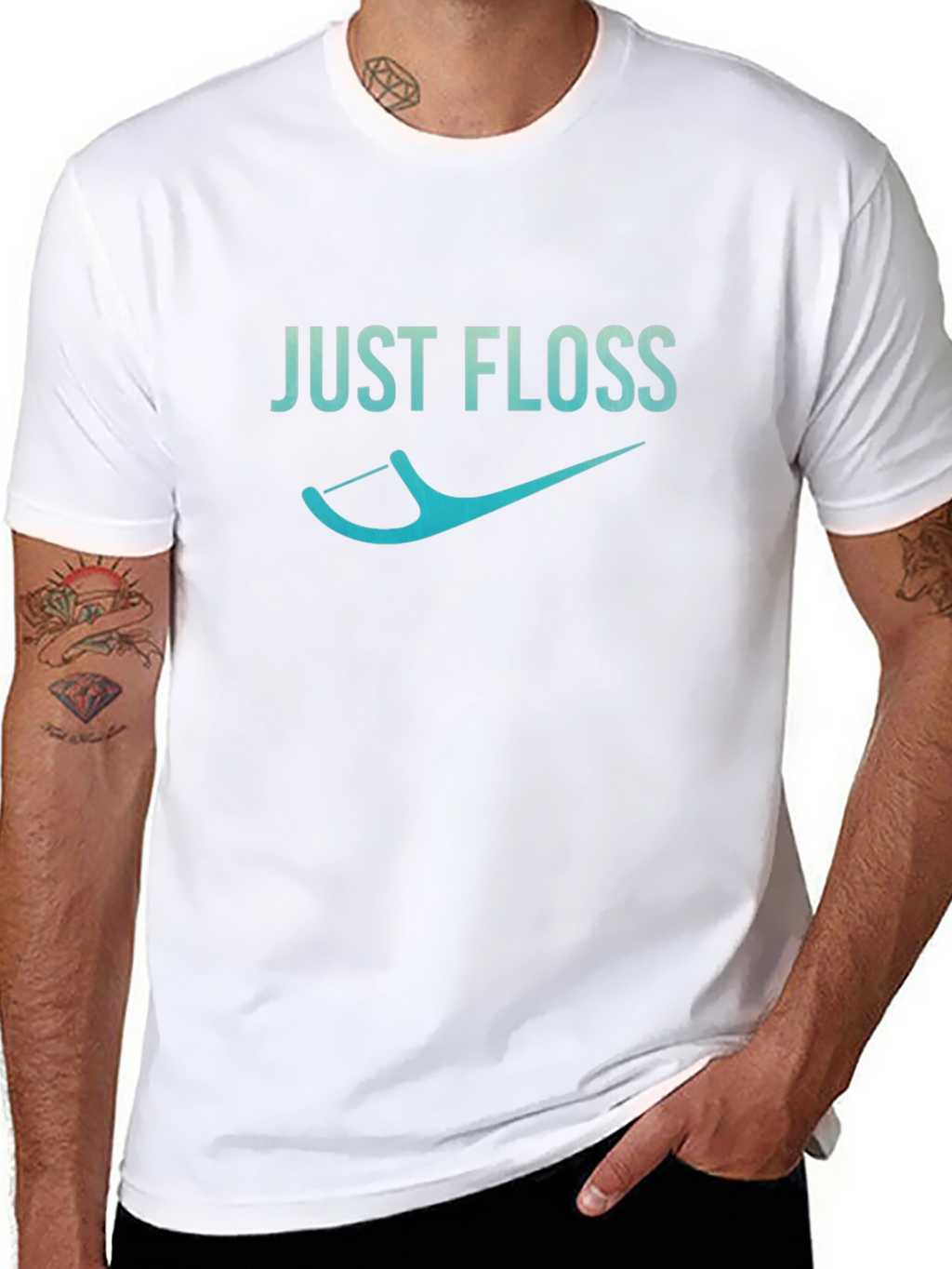 Just Floss Graphic Tee - Dental Hygiene Shirt