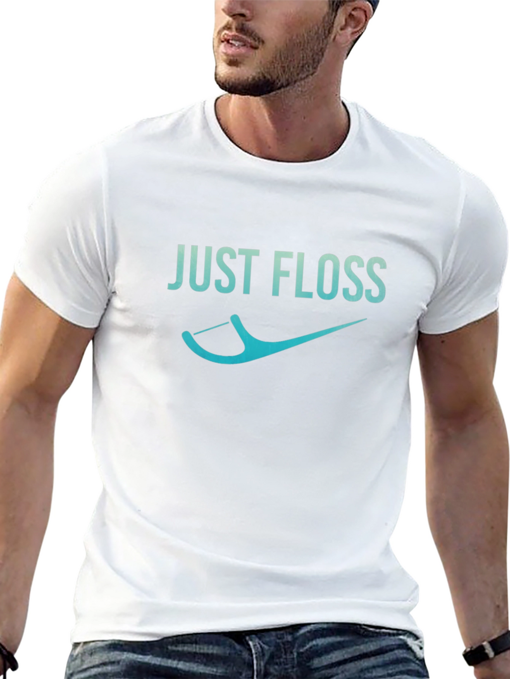 Just Floss Graphic Tee - Dental Hygiene Shirt