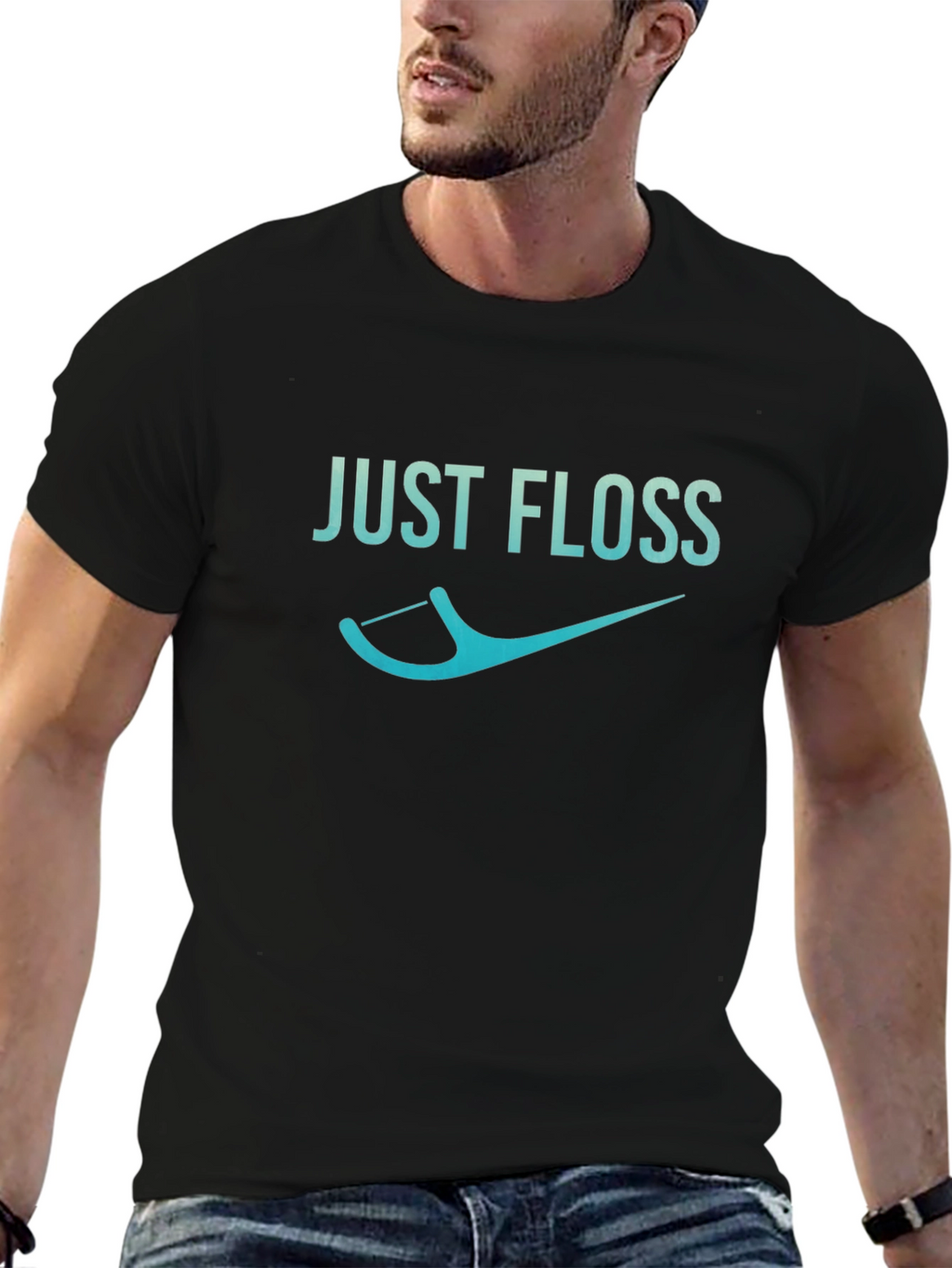 Just Floss Graphic Tee - Dental Hygiene Shirt