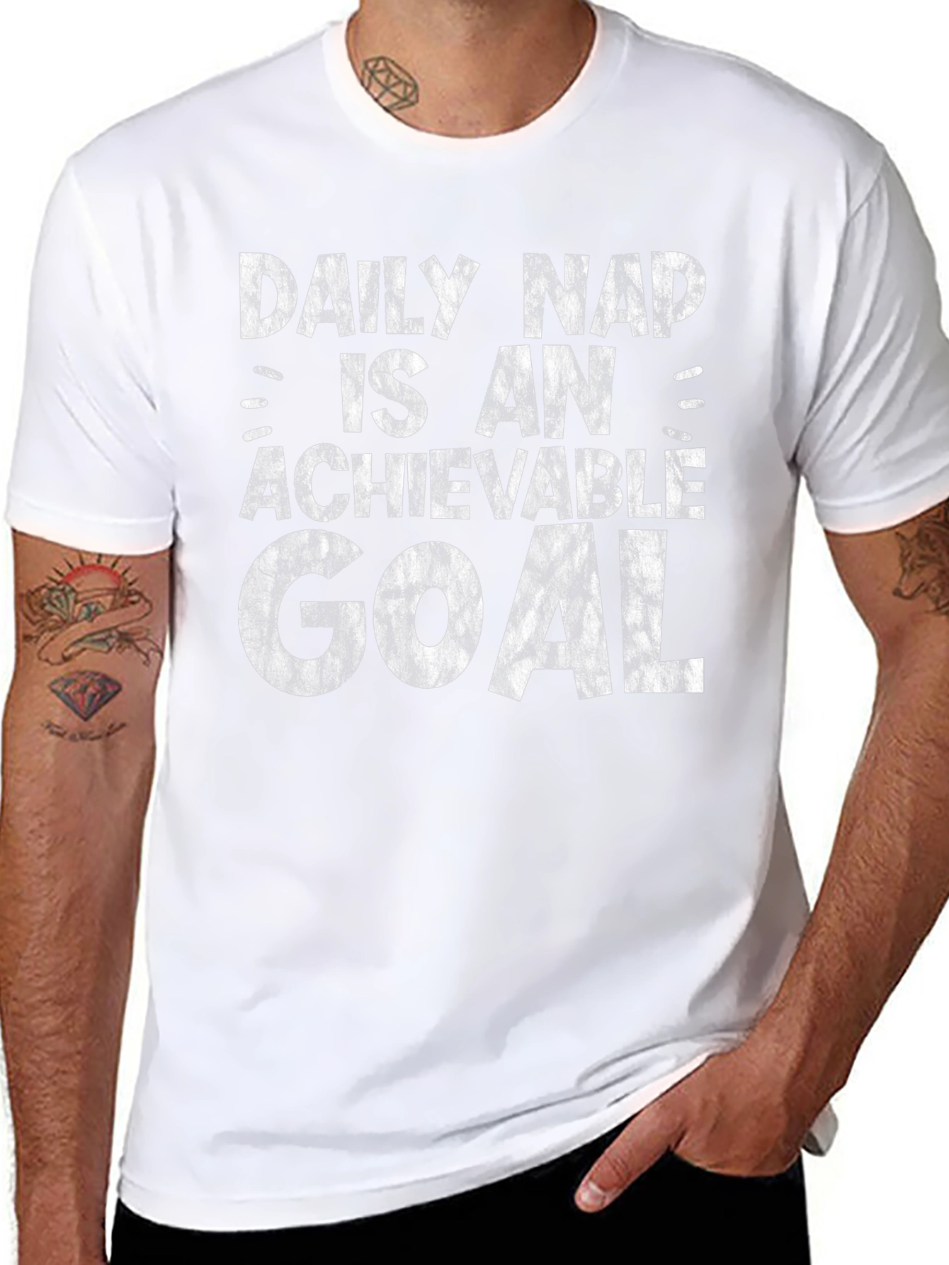 Daily Nap Achievable Goal Funny Graphic T-Shirt