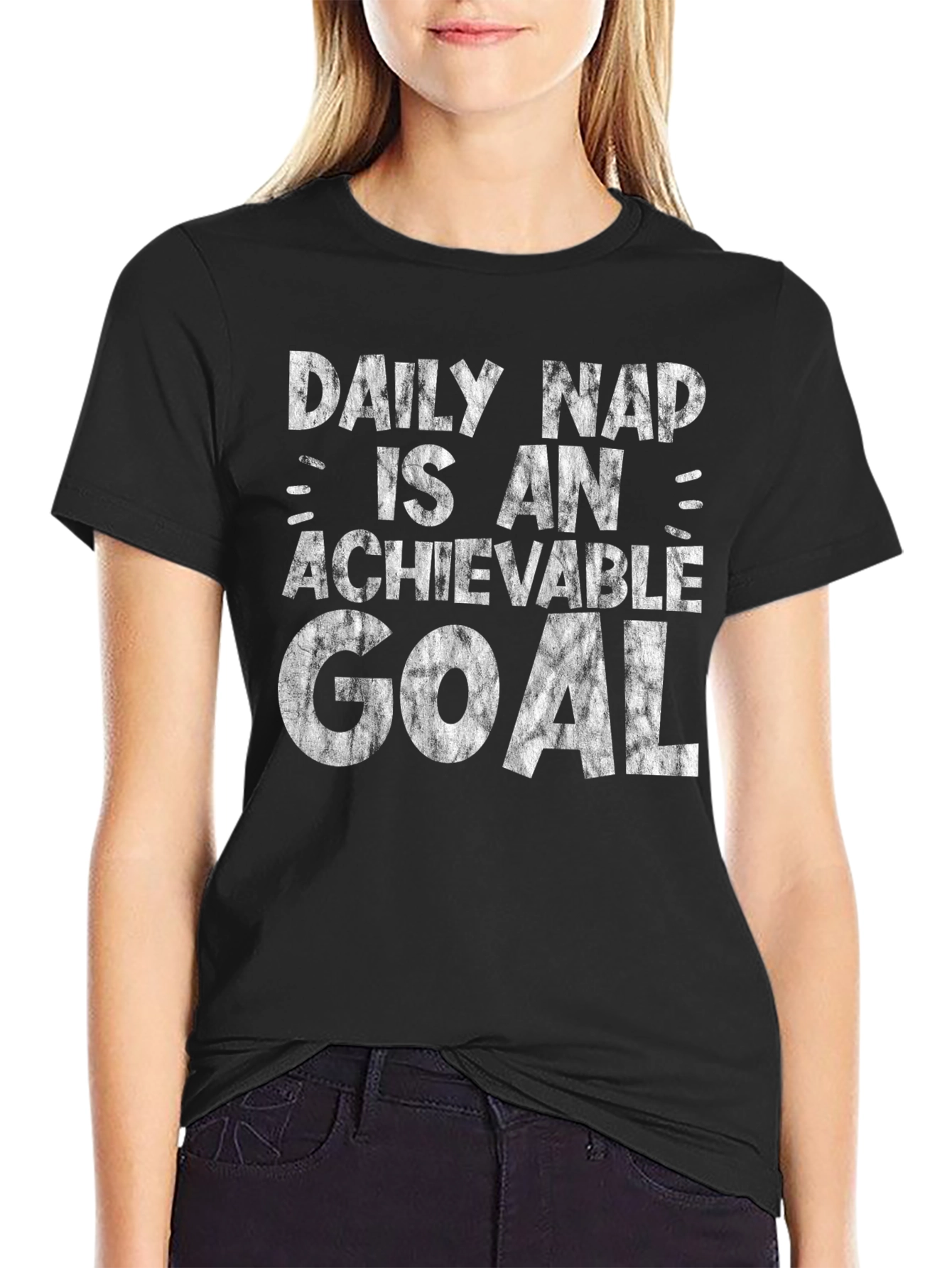 Daily Nap Achievable Goal Funny Graphic T-Shirt
