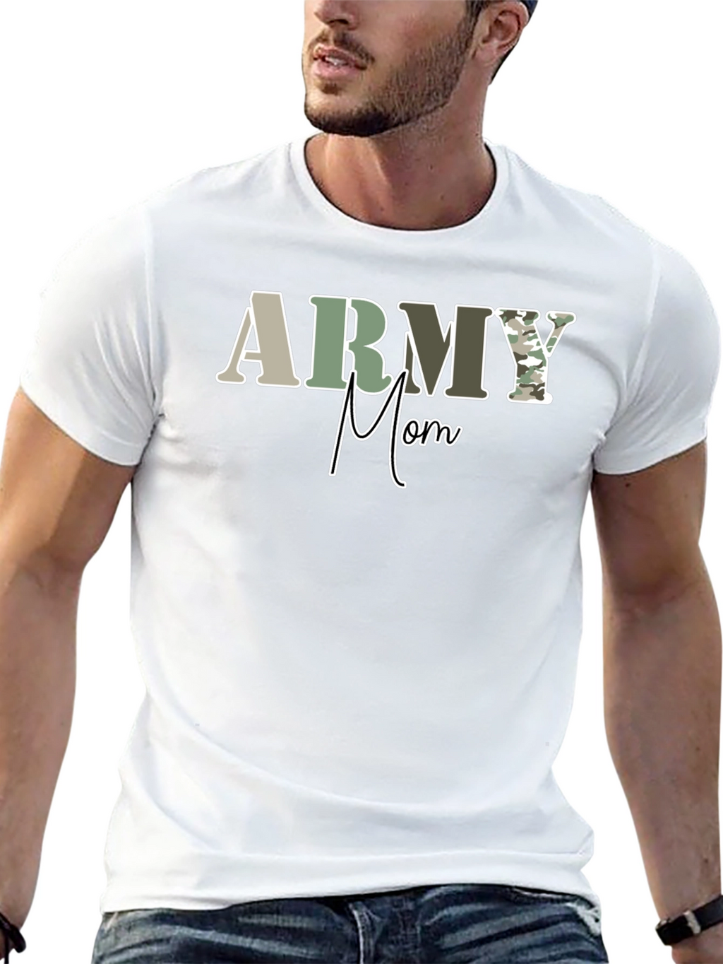 Army Mom Graphic Tee - Military Pride T-Shirt