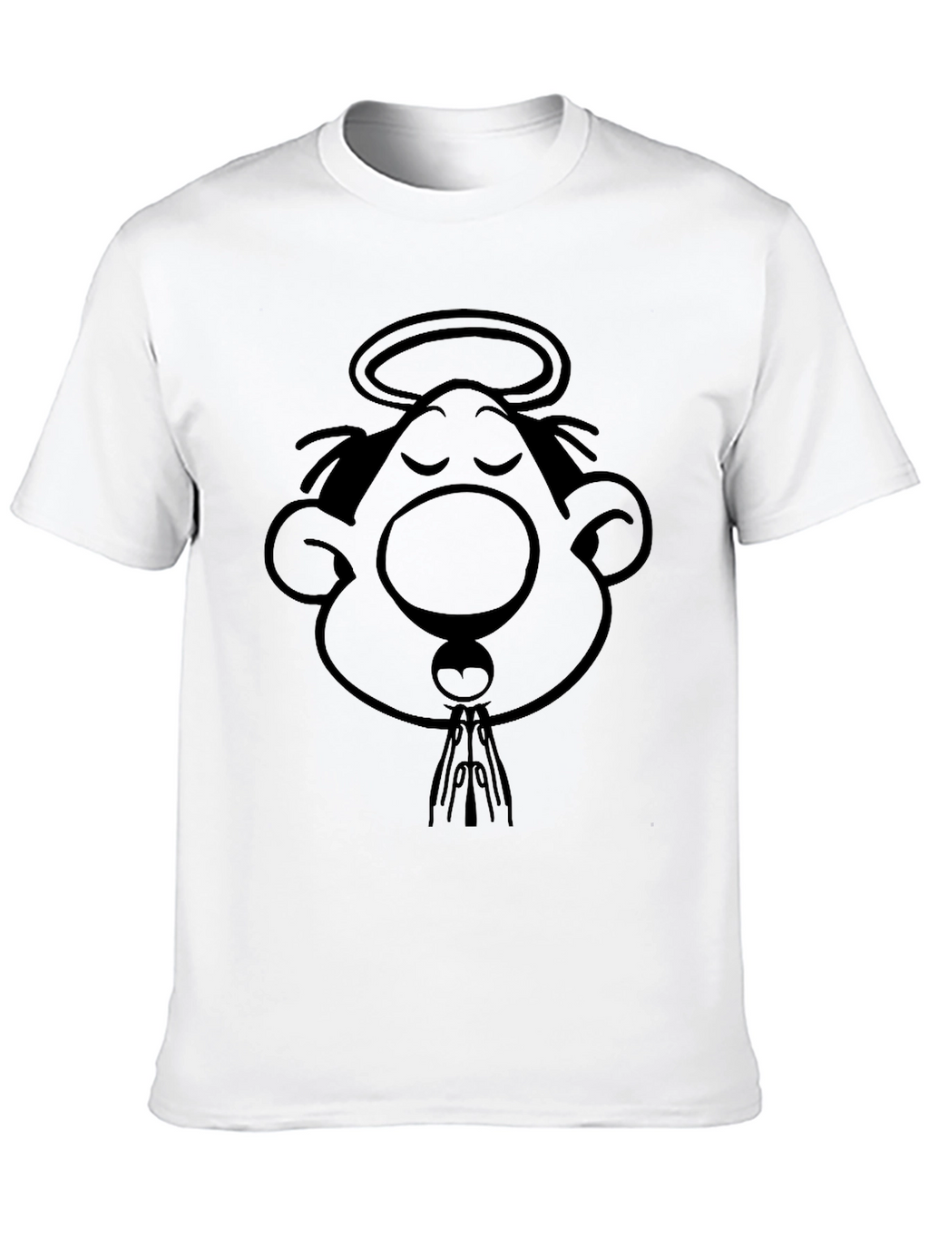 Cartoon Angel Black T-Shirt