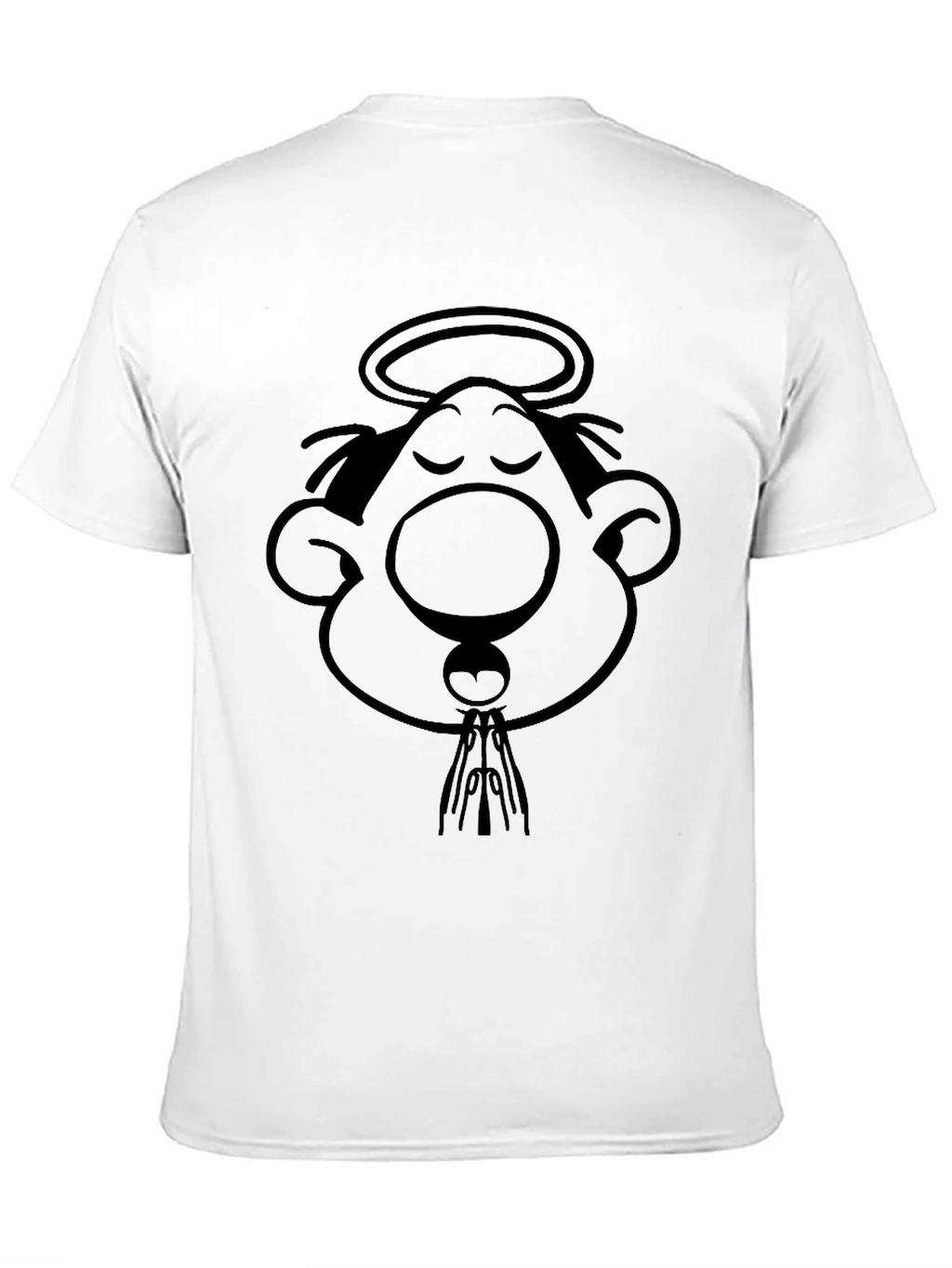 Cartoon Angel Black T-Shirt