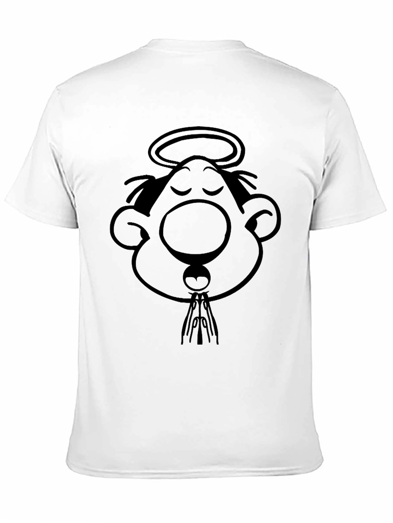Cartoon Angel Black T-Shirt