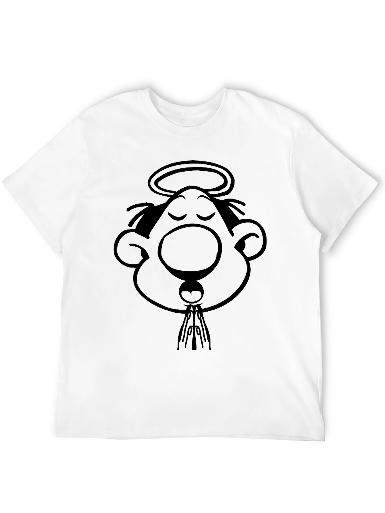 Cartoon Angel Black T-Shirt