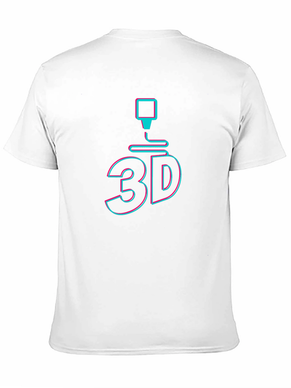 3D Printing Graphic Tee - Black Cotton T-Shirt