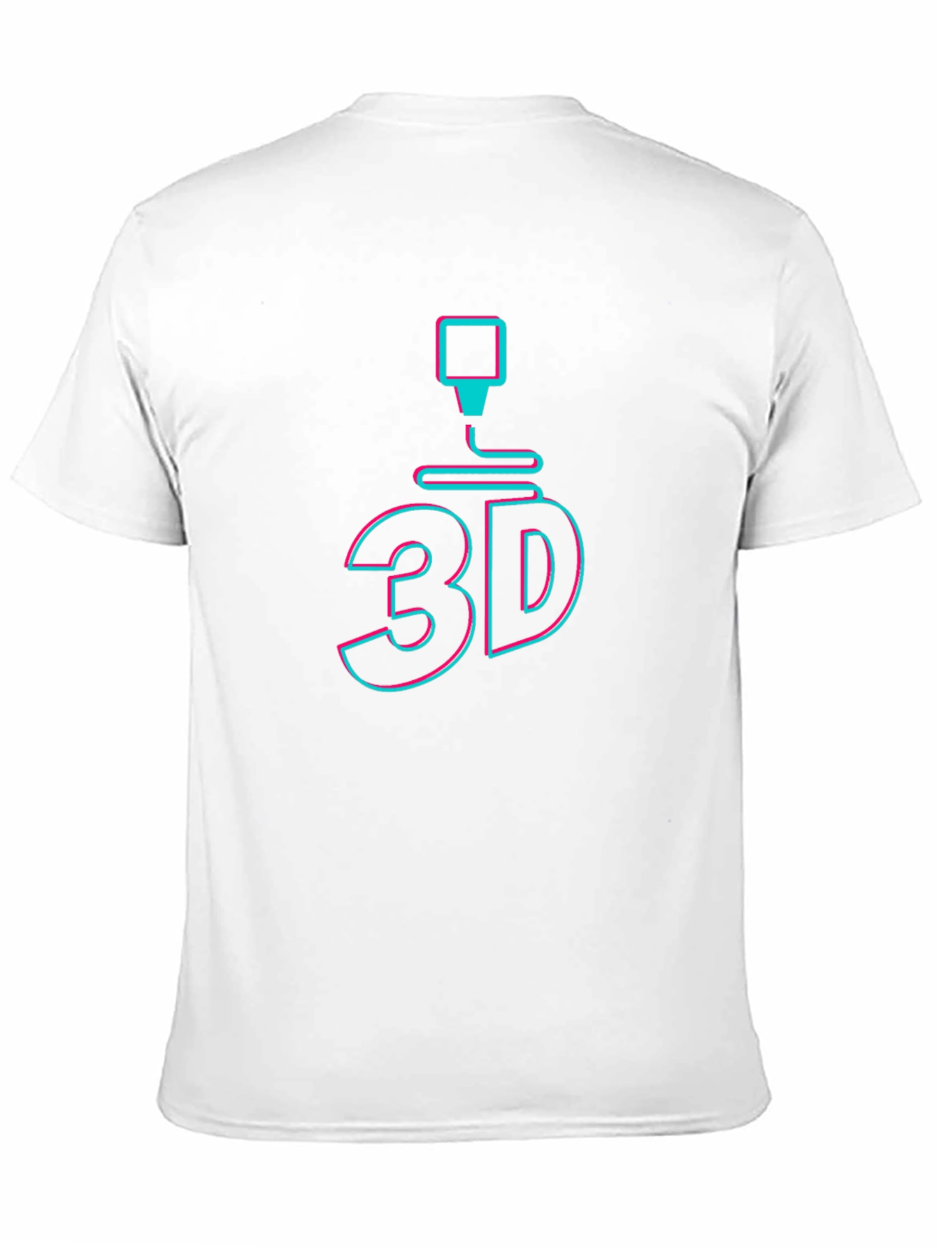 3D Printing Graphic Tee - Black Cotton T-Shirt