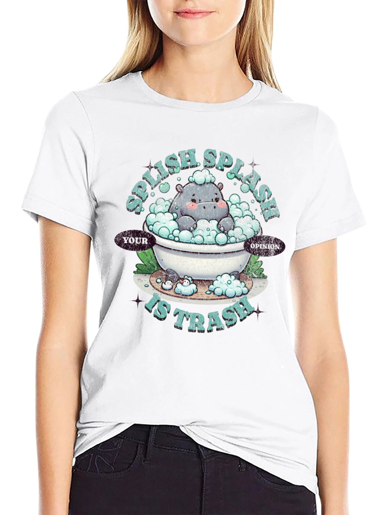 Splish Splash Your Opinion Is Trash Graphic T-Shirt