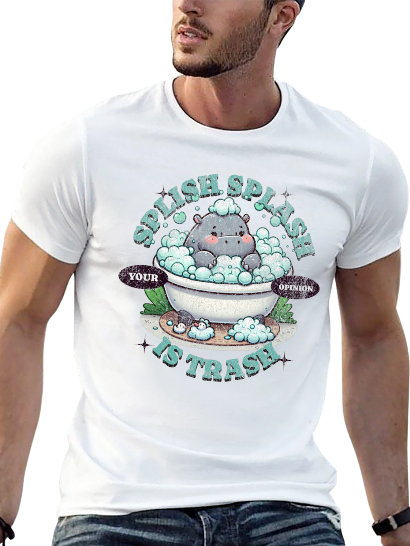 Splish Splash Your Opinion Is Trash Graphic T-Shirt