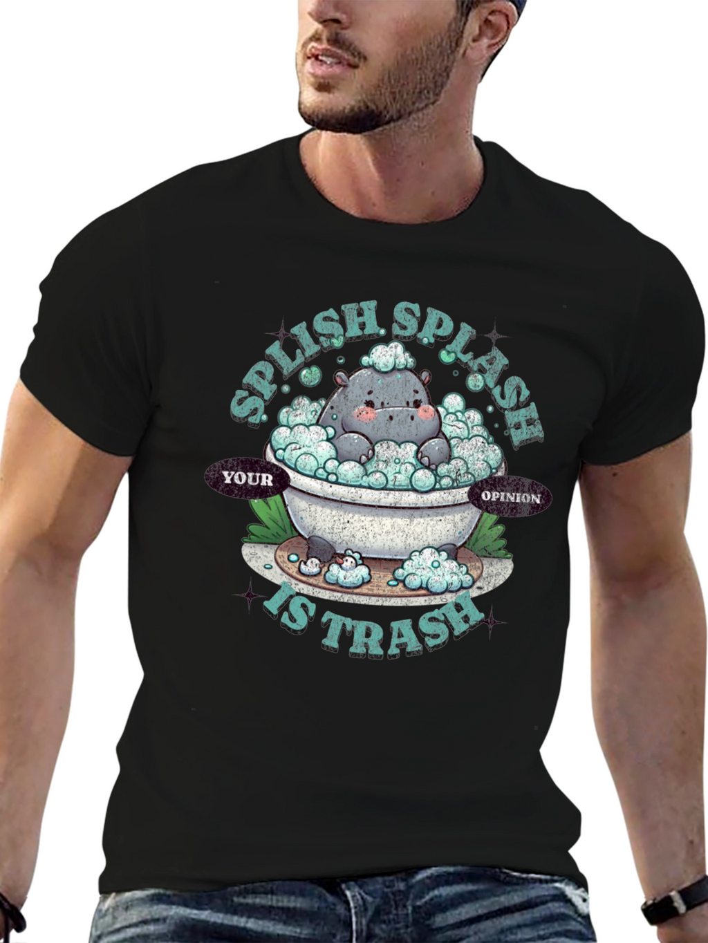 Splish Splash Your Opinion Is Trash Graphic T-Shirt