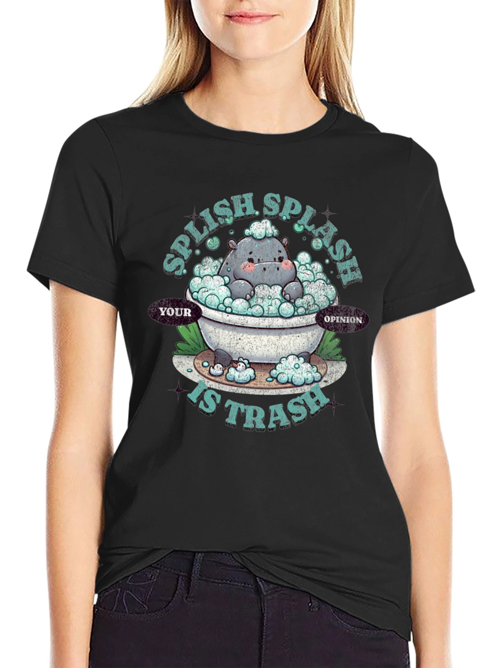 Splish Splash Your Opinion Is Trash Graphic T-Shirt