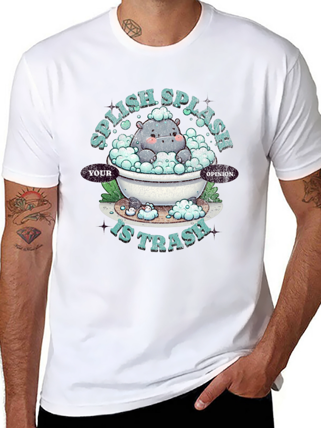 Splish Splash Your Opinion Is Trash Graphic T-Shirt