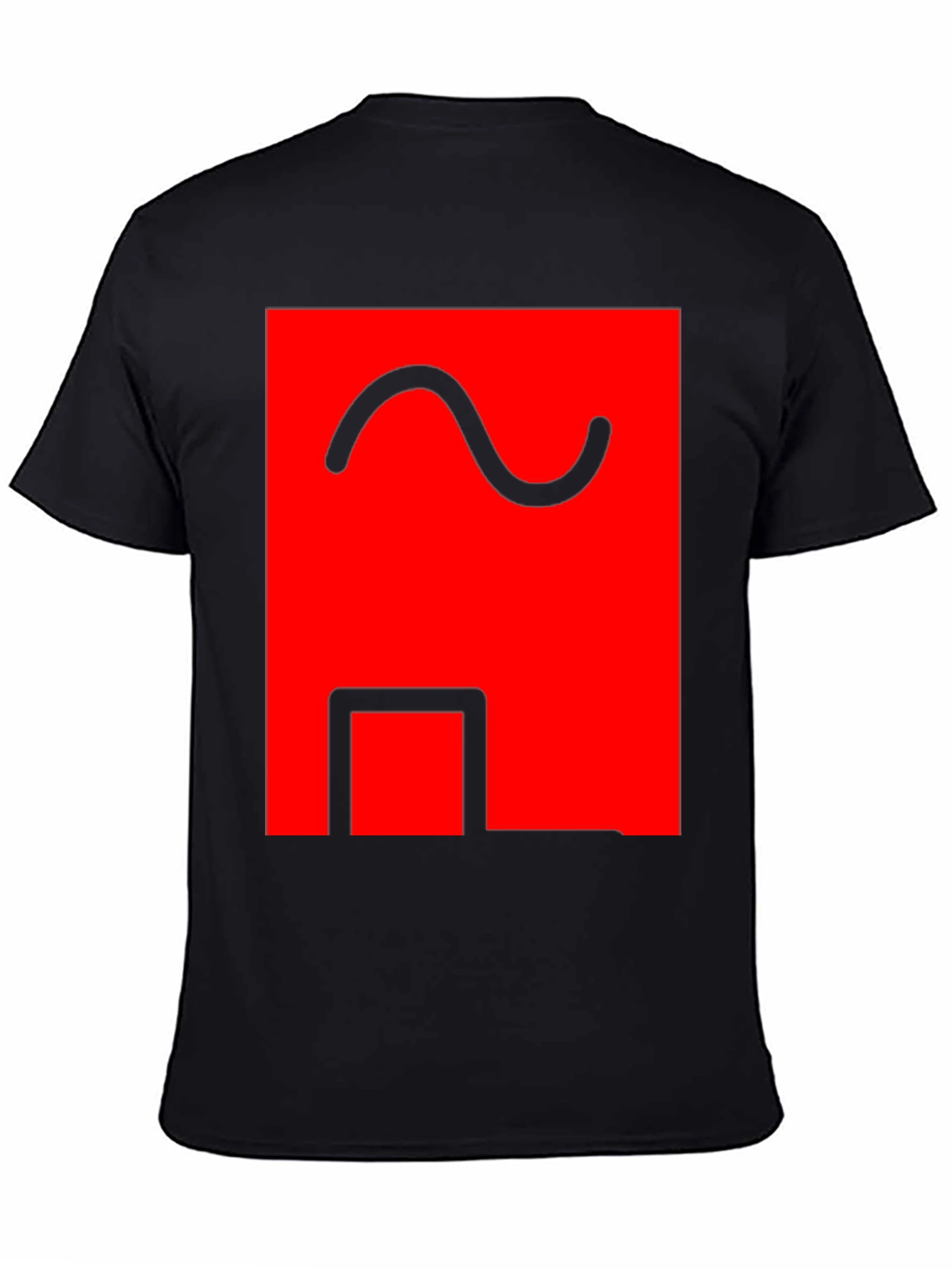 Abstract Graphic Tee - Red & Black