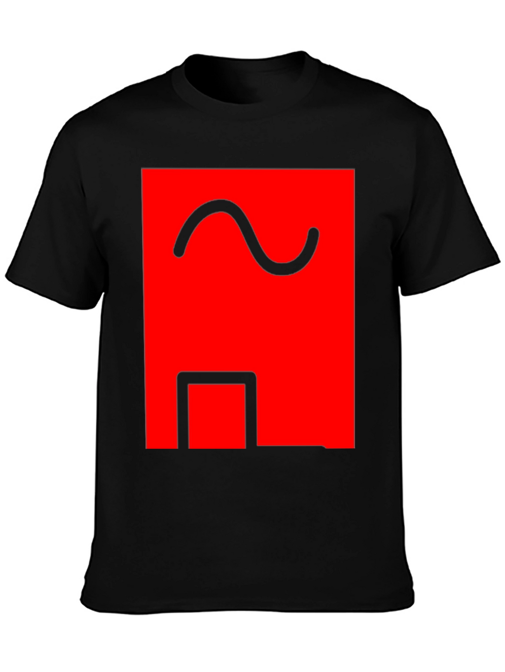 Abstract Graphic Tee - Red & Black