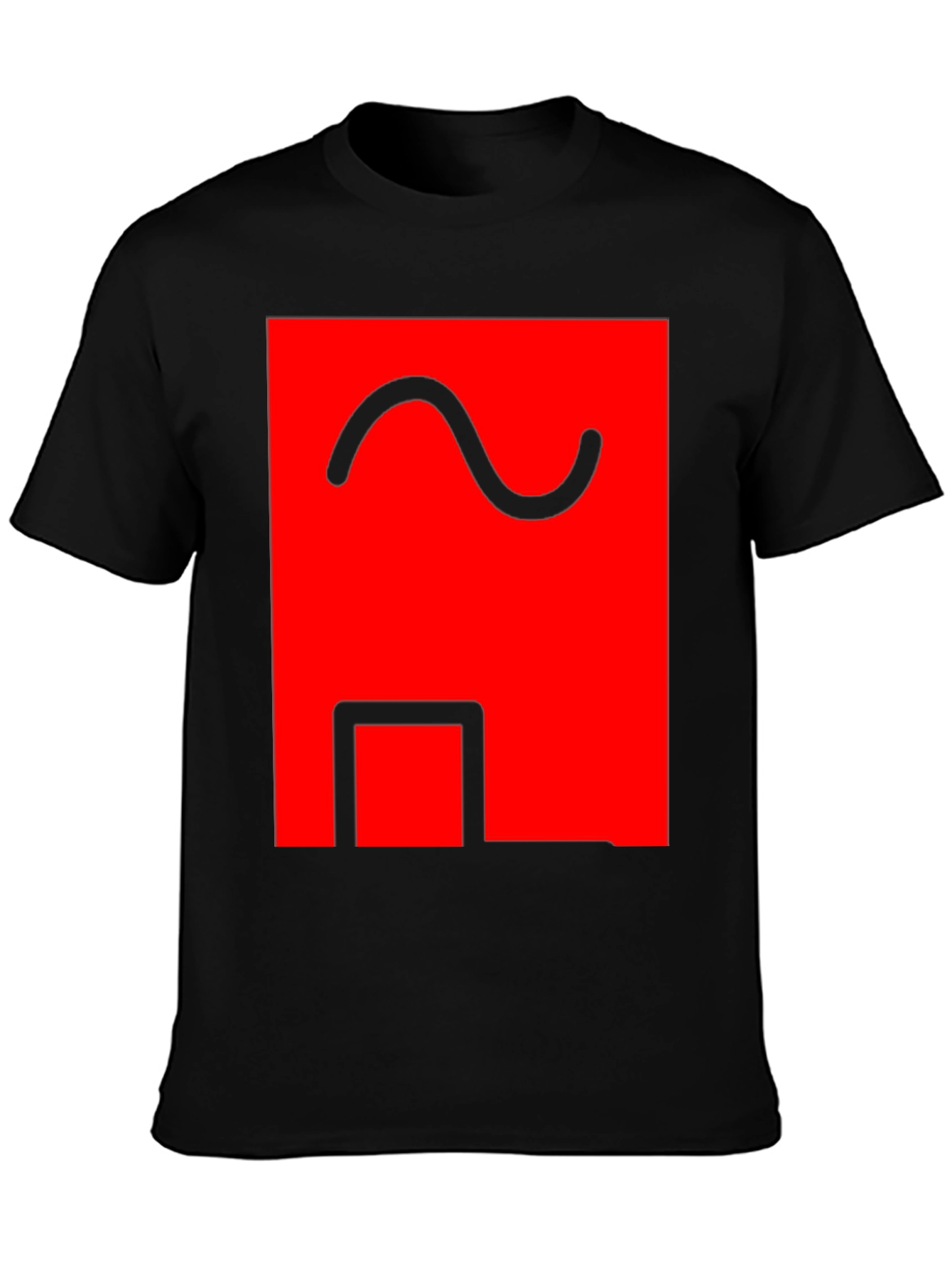 Abstract Graphic Tee - Red & Black