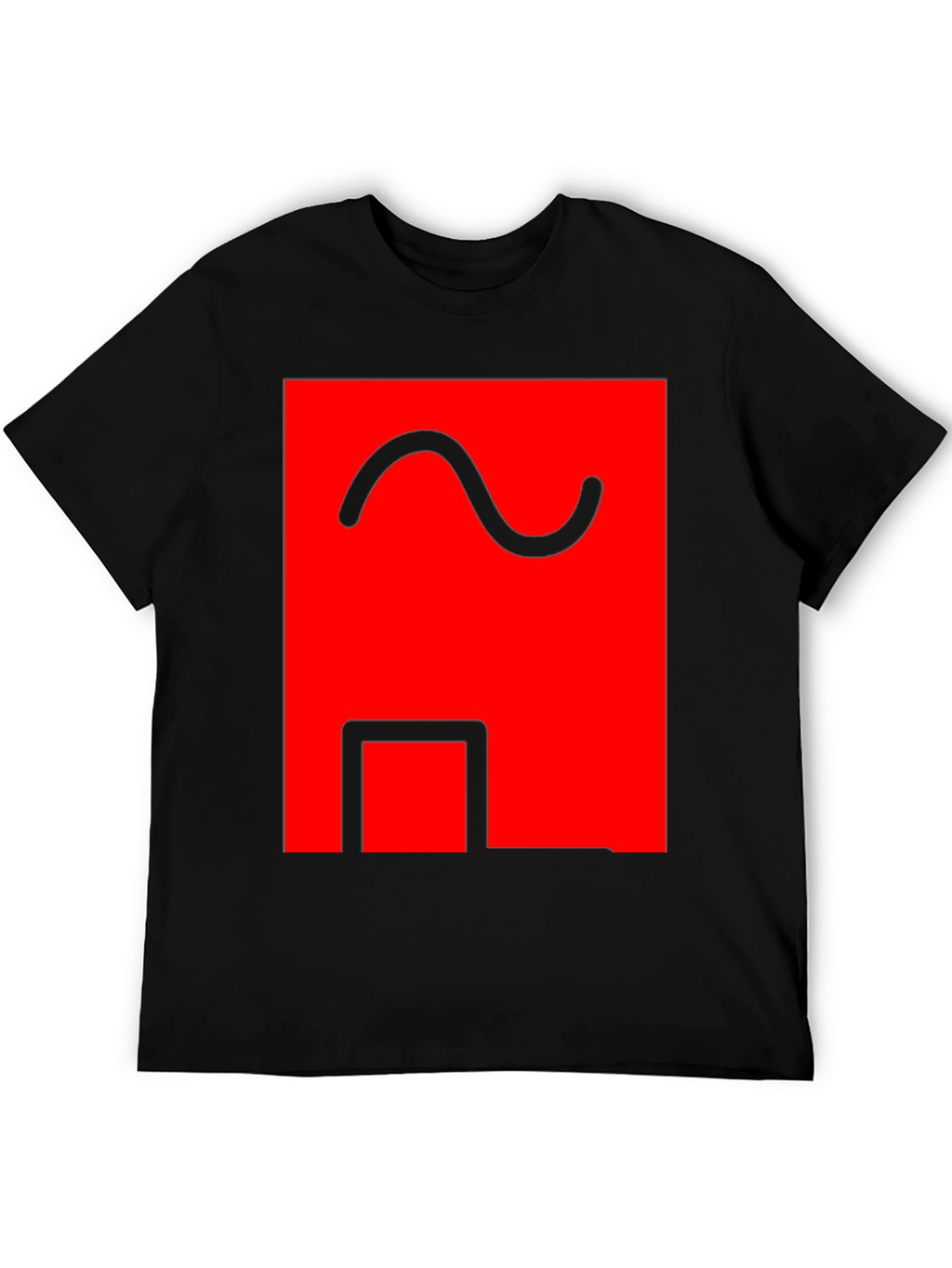 Abstract Graphic Tee - Red & Black