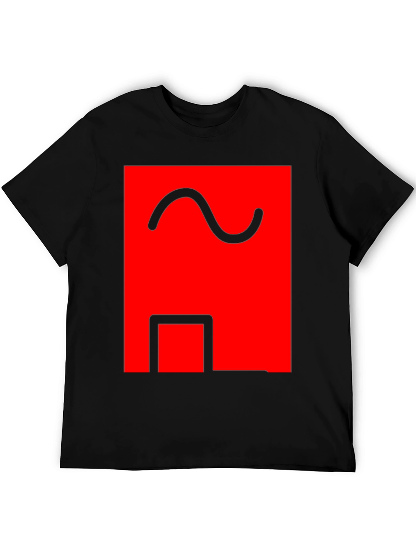Abstract Graphic Tee - Red & Black