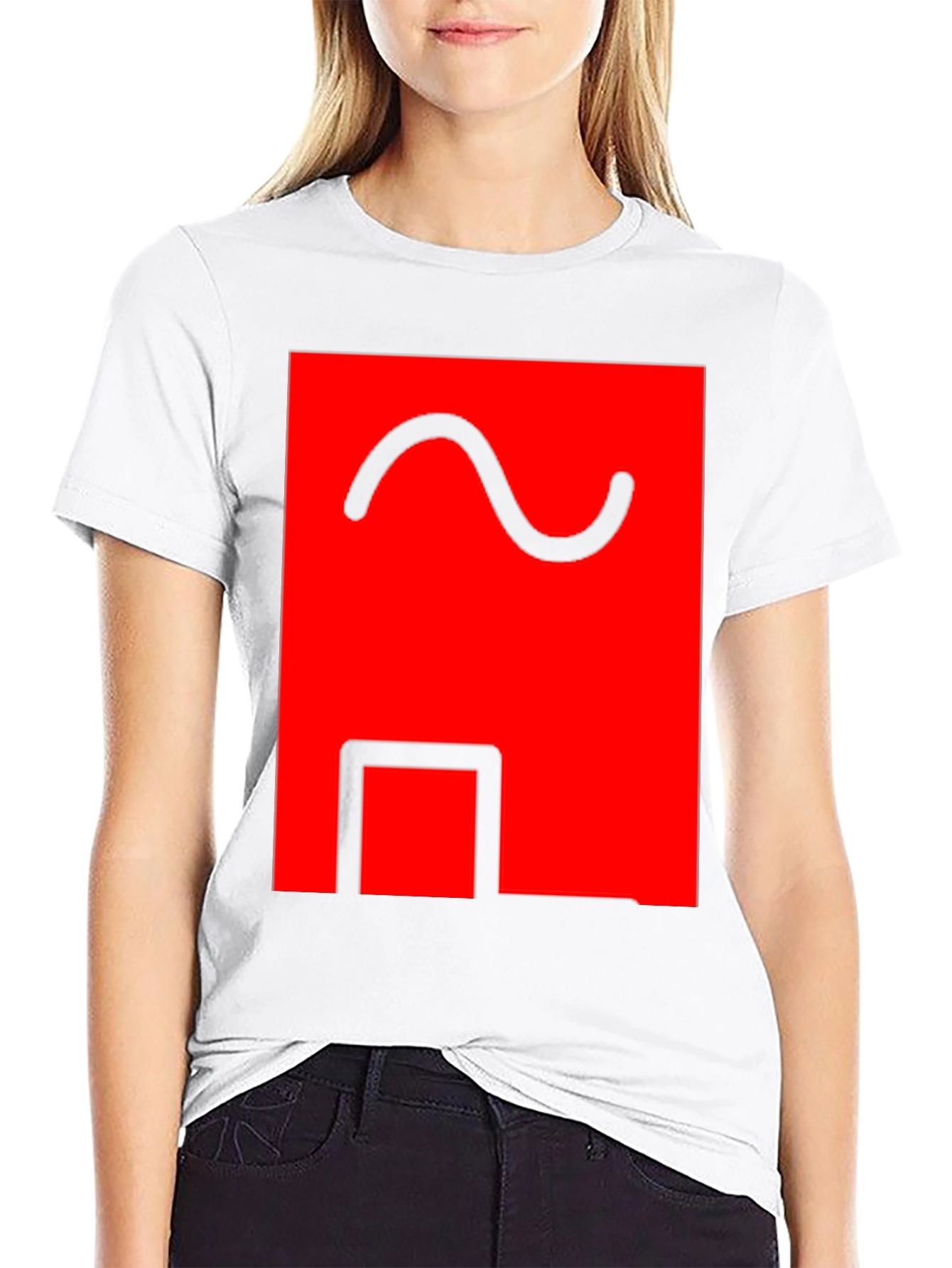 Abstract Graphic Tee - Red & Black