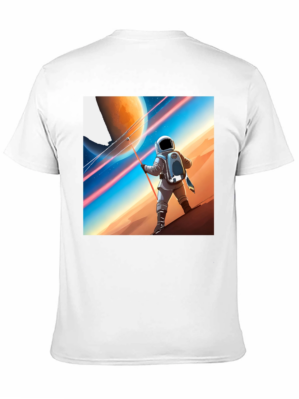 Astronaut Mars Landscape Graphic Tee
