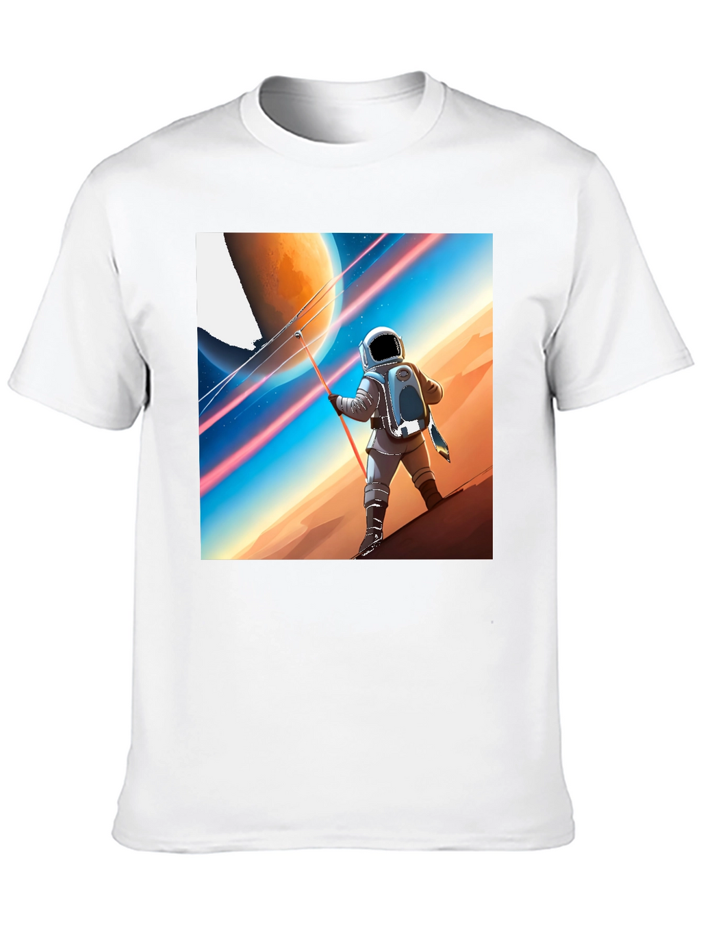 Astronaut Mars Landscape Graphic Tee