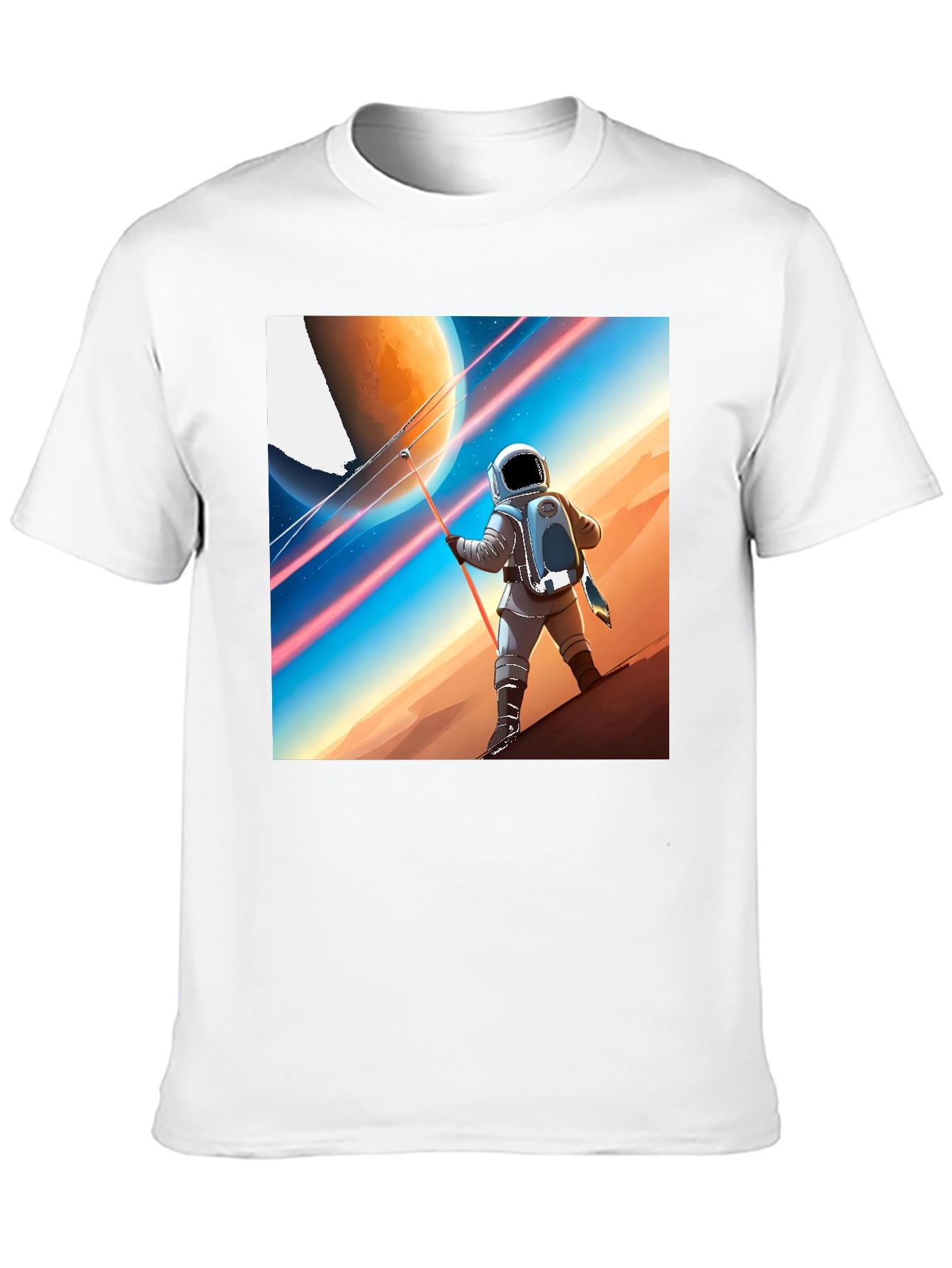 Astronaut Mars Landscape Graphic Tee