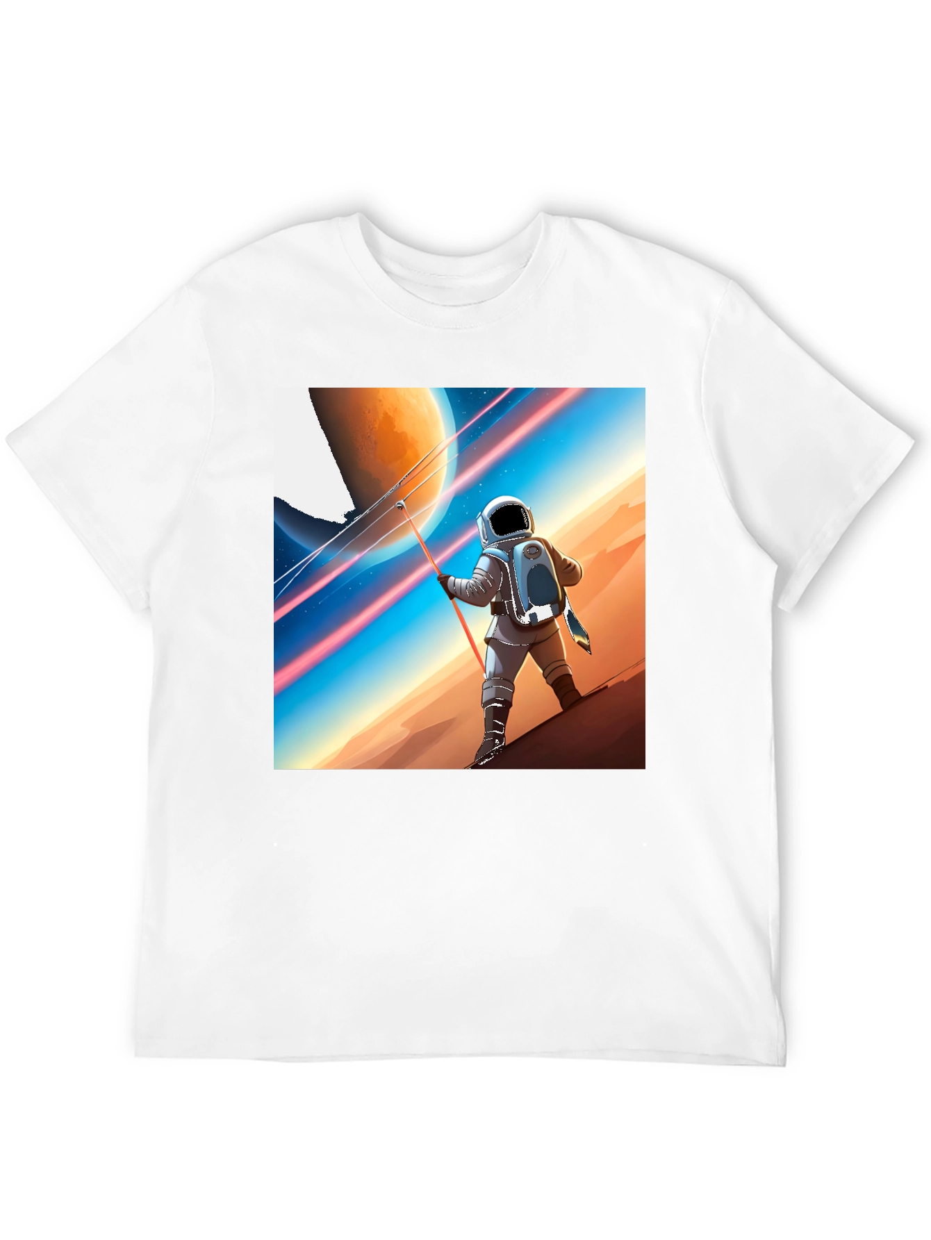 Astronaut Mars Landscape Graphic Tee