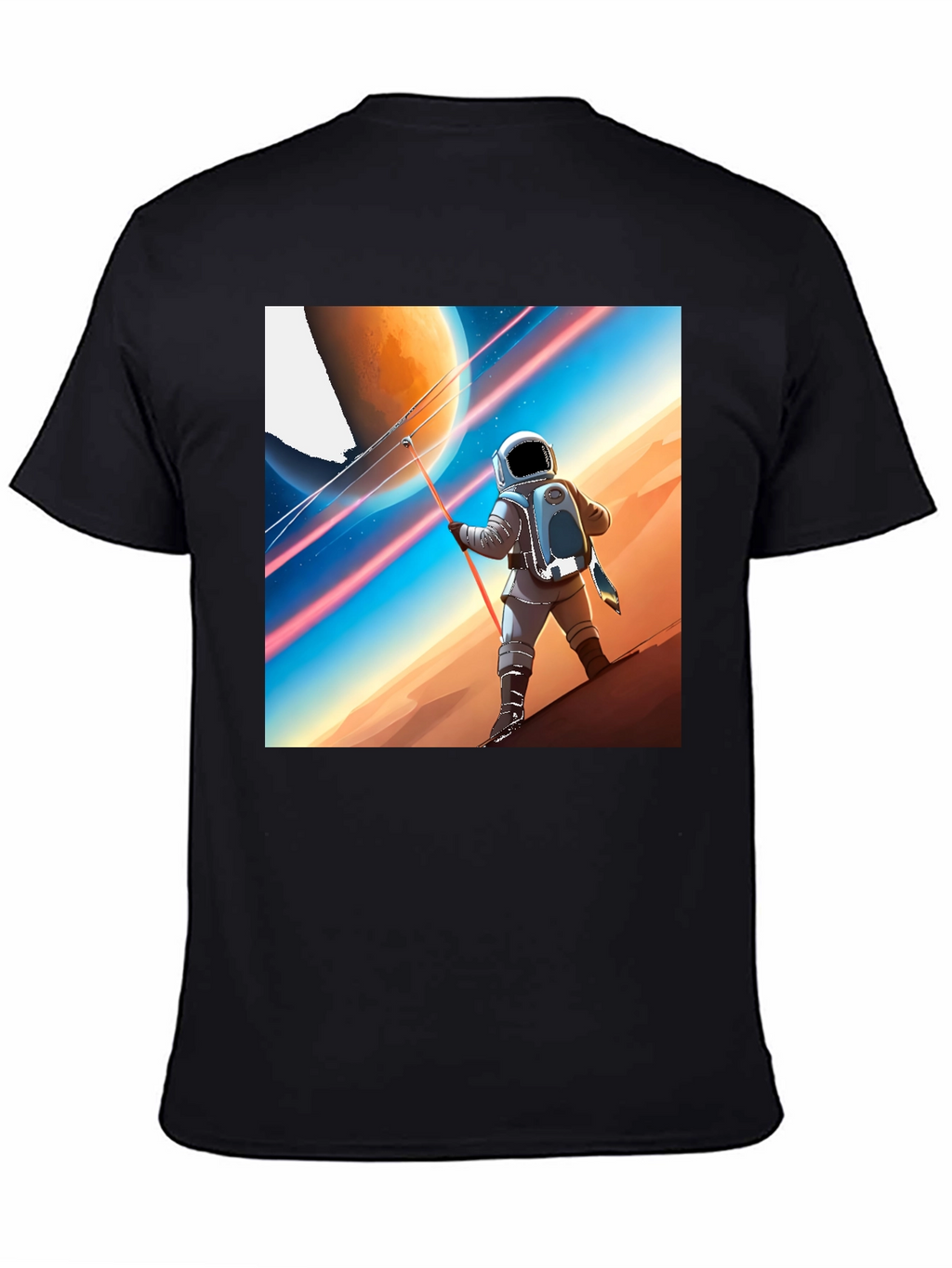 Astronaut Mars Landscape Graphic Tee