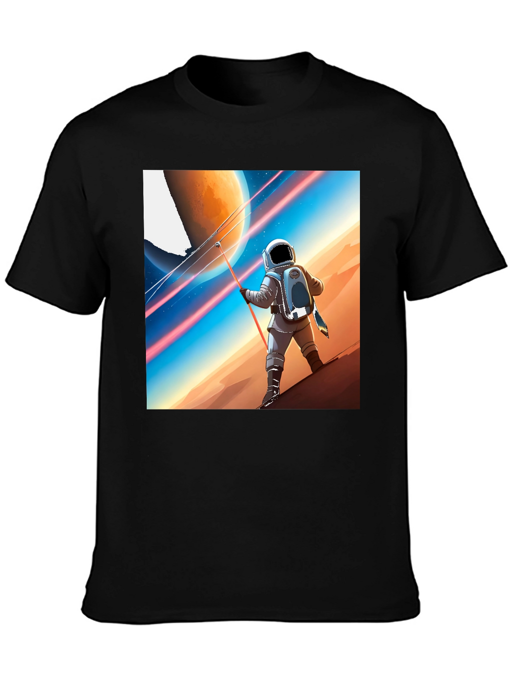 Astronaut Mars Landscape Graphic Tee