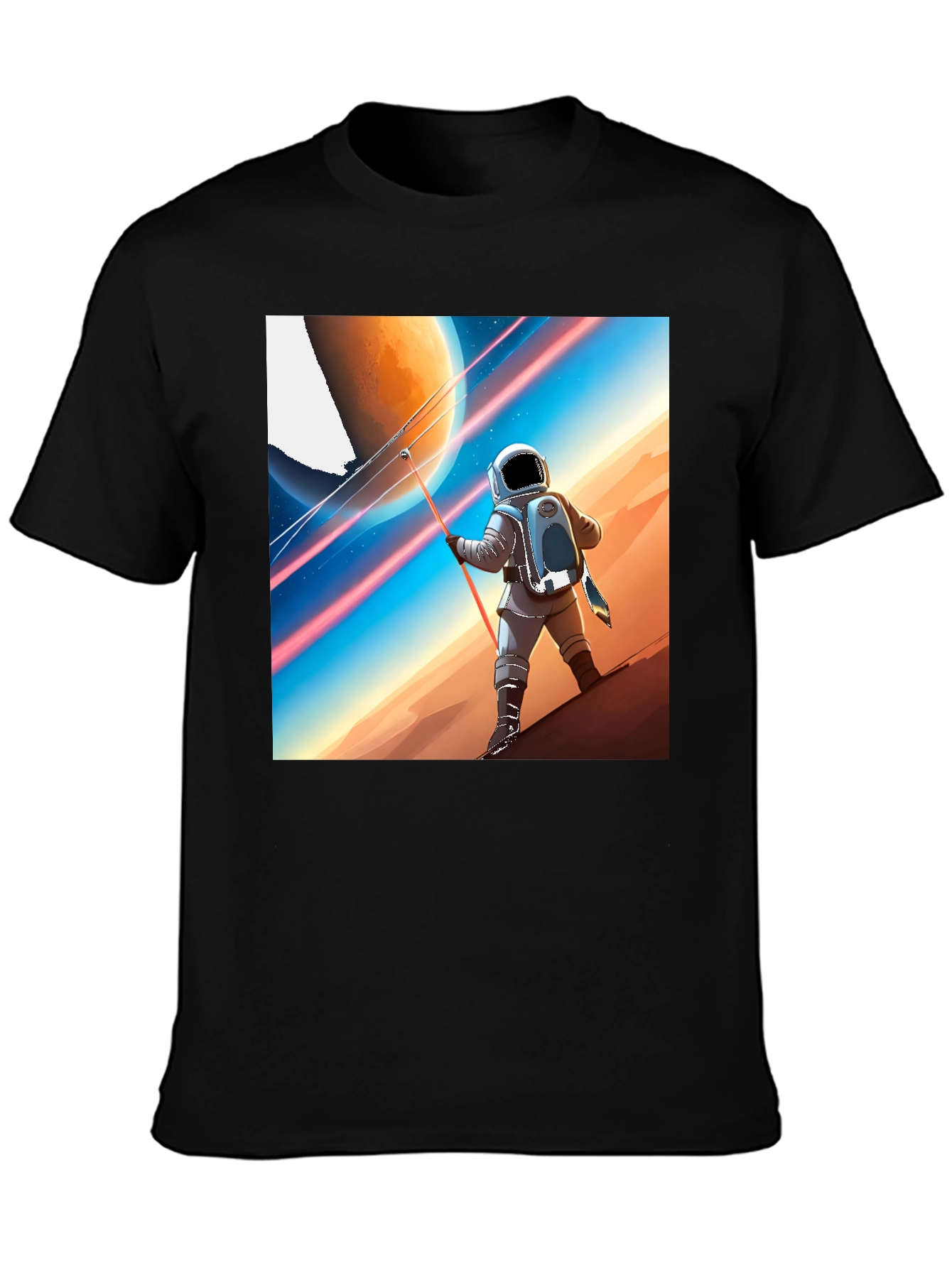Astronaut Mars Landscape Graphic Tee