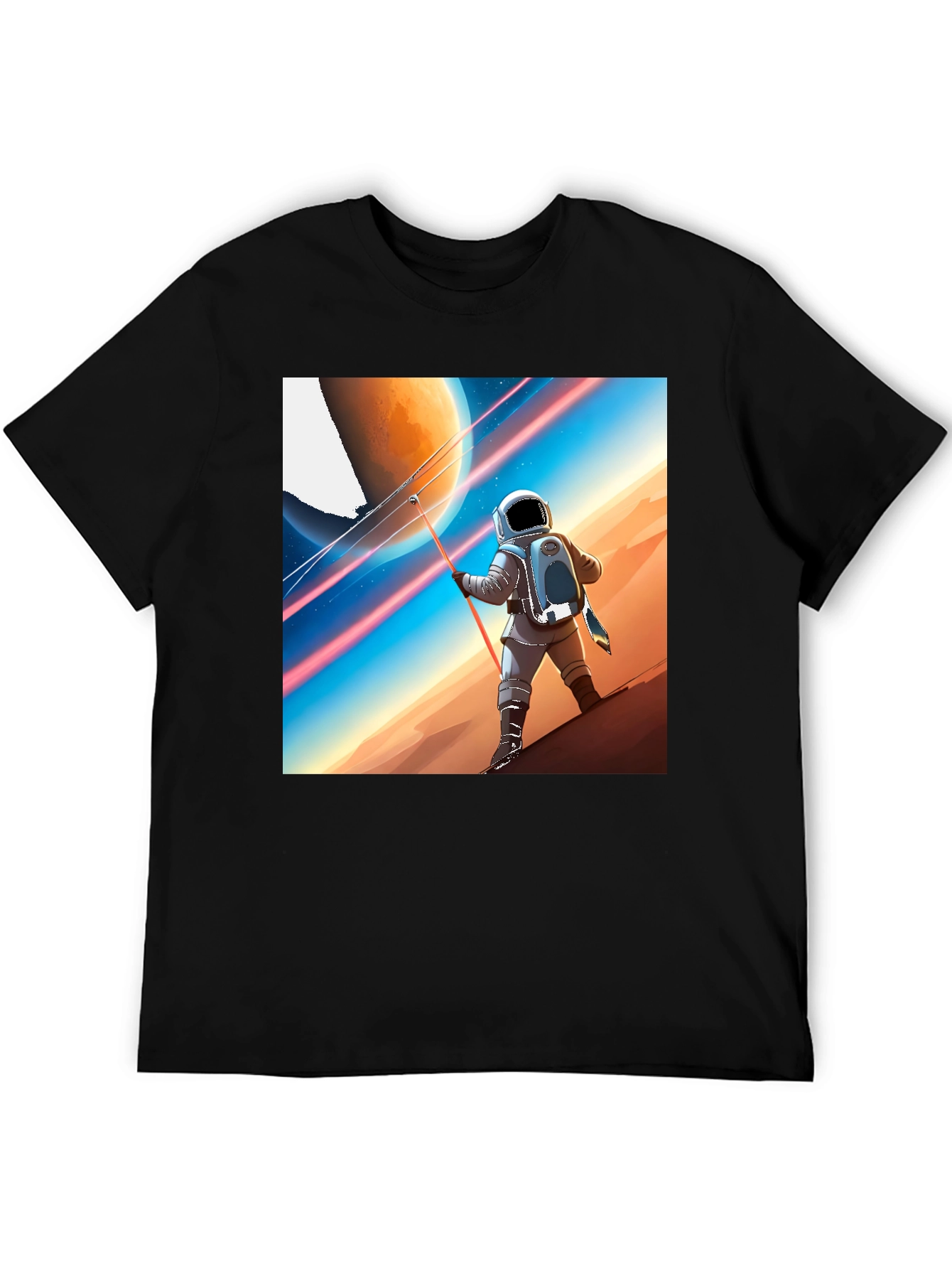 Astronaut Mars Landscape Graphic Tee