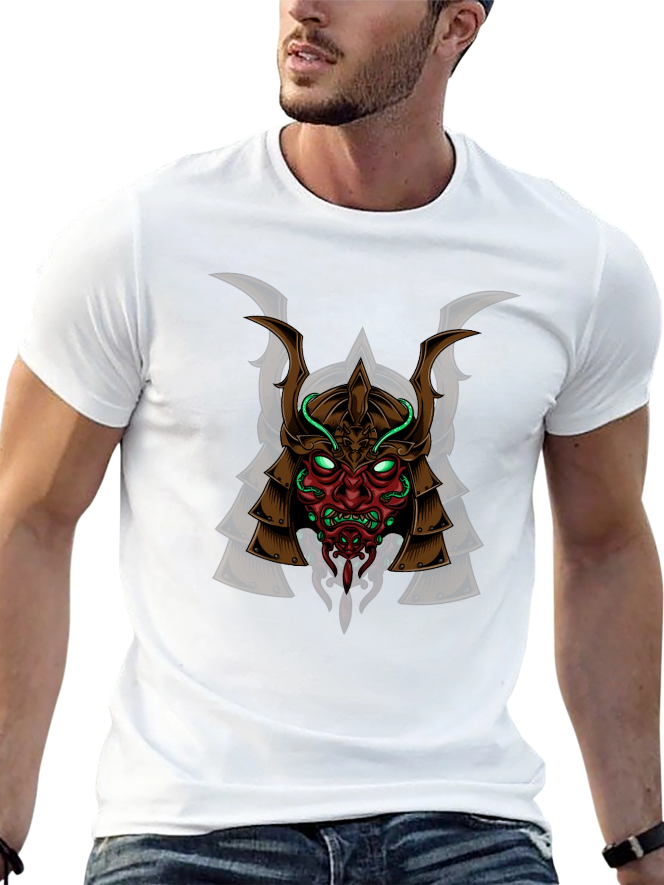 Samurai Warrior Graphic Tee - Japanese Style