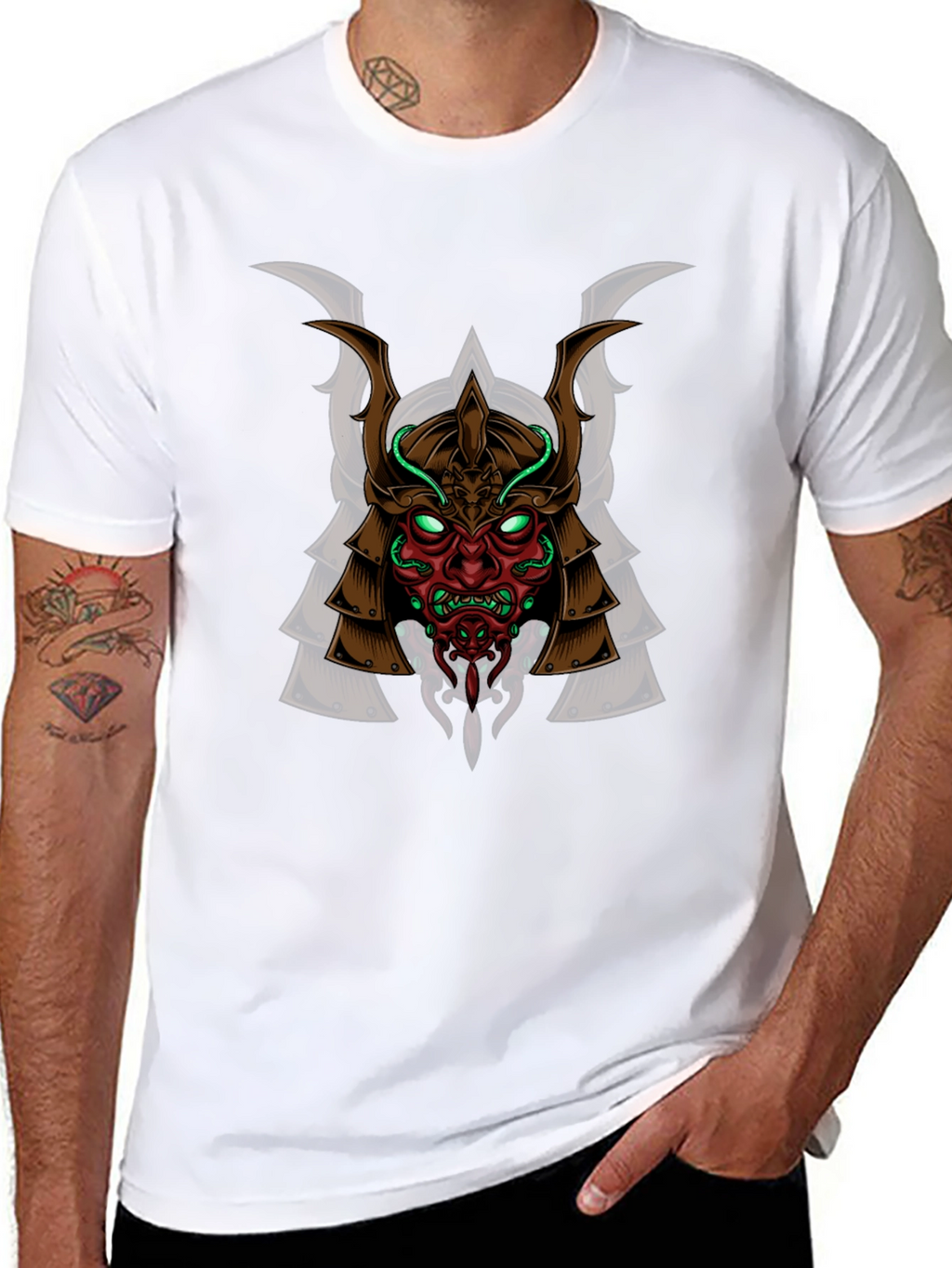 Samurai Warrior Graphic Tee - Japanese Style