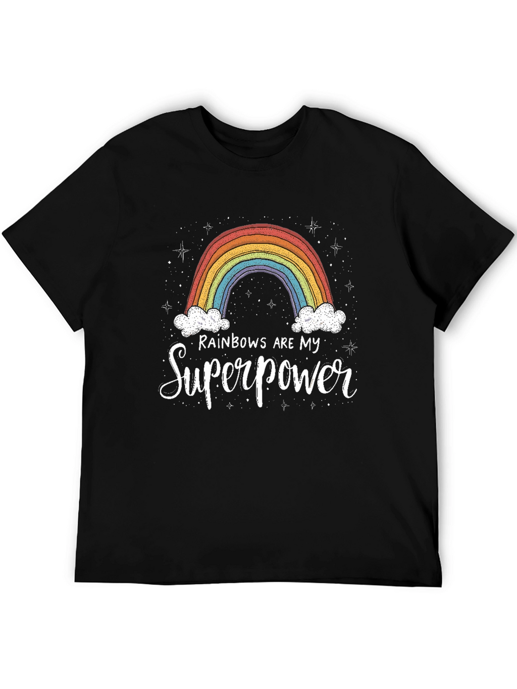 Rainbows Are My Superpower Black T-Shirt