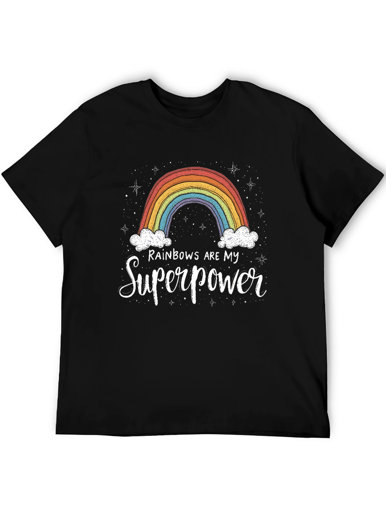 Rainbows Are My Superpower Black T-Shirt