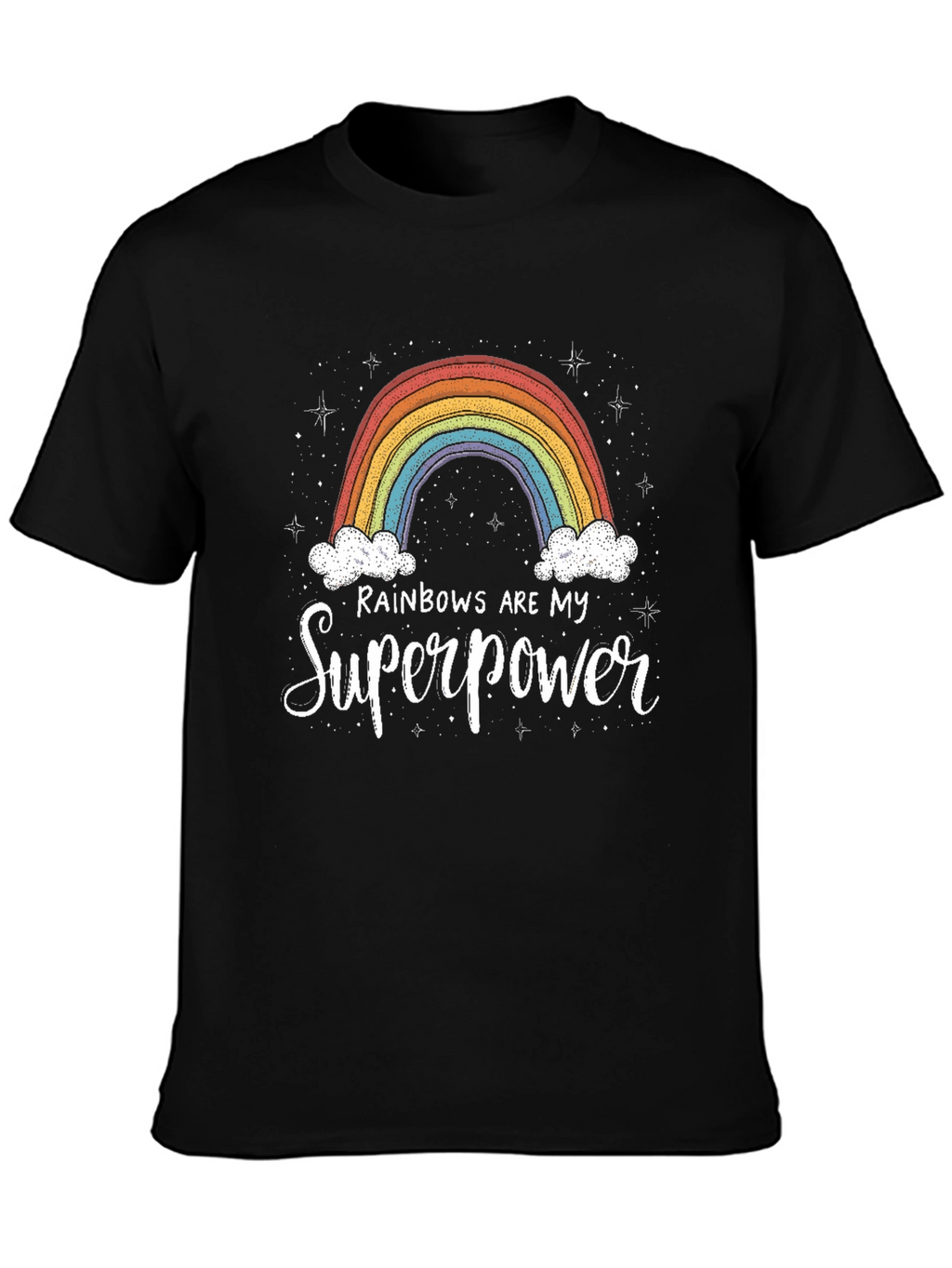 Rainbows Are My Superpower Black T-Shirt