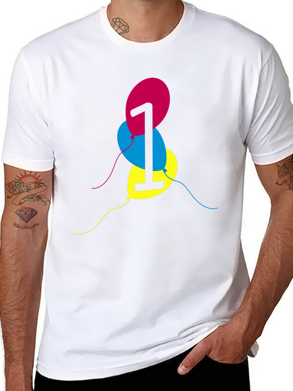 Birthday Number One Balloon T-Shirt