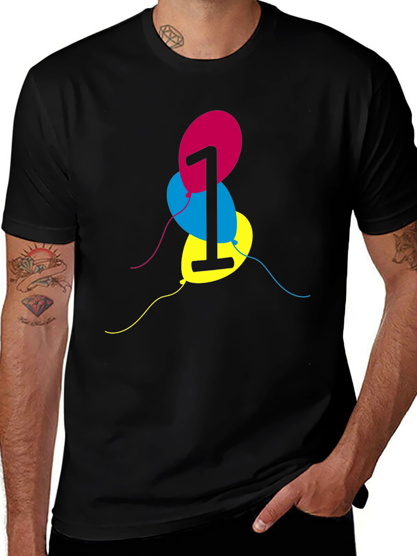 Birthday Number One Balloon T-Shirt
