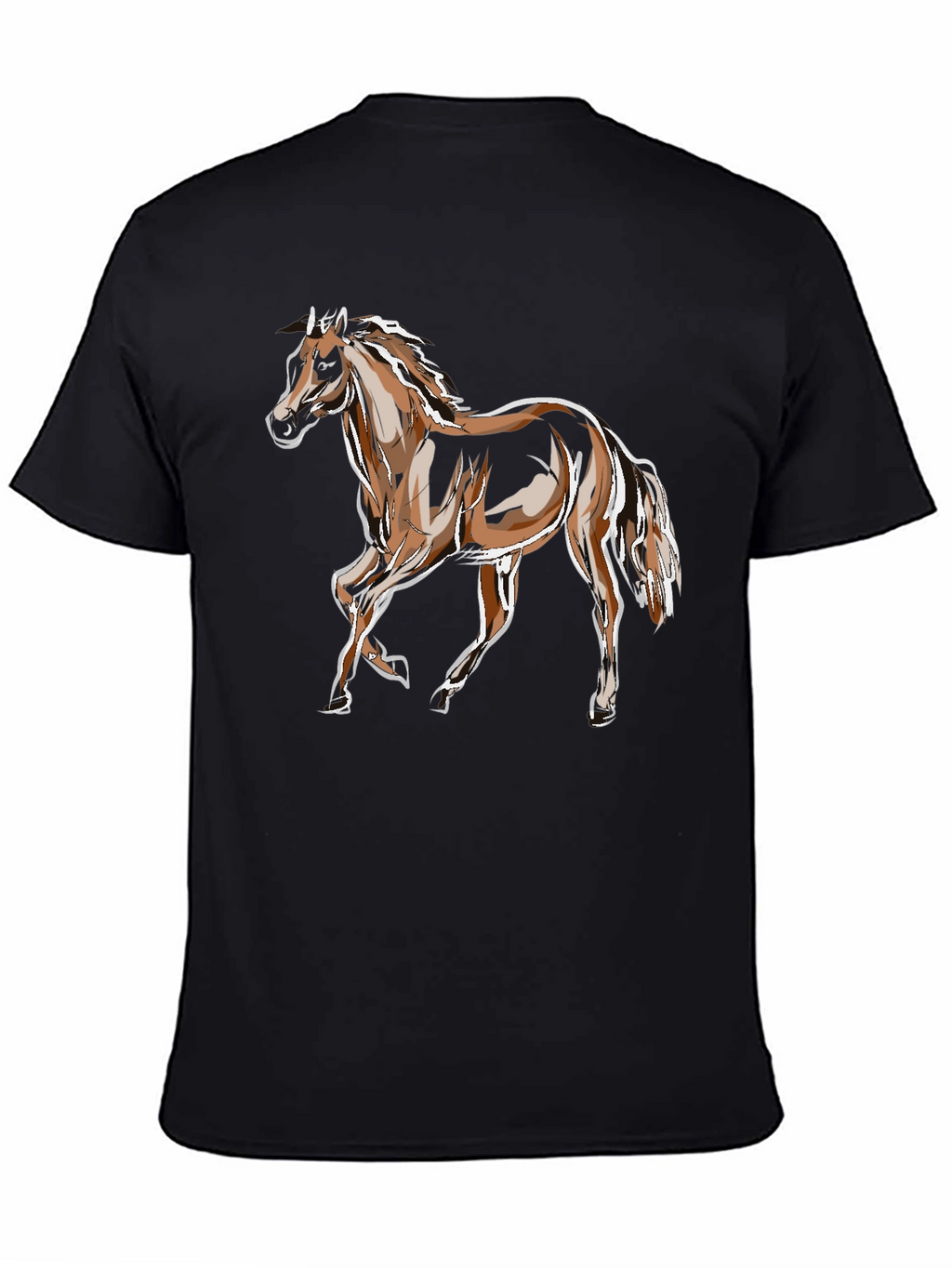 Horse Graphic Tee - Stylish Animal Print