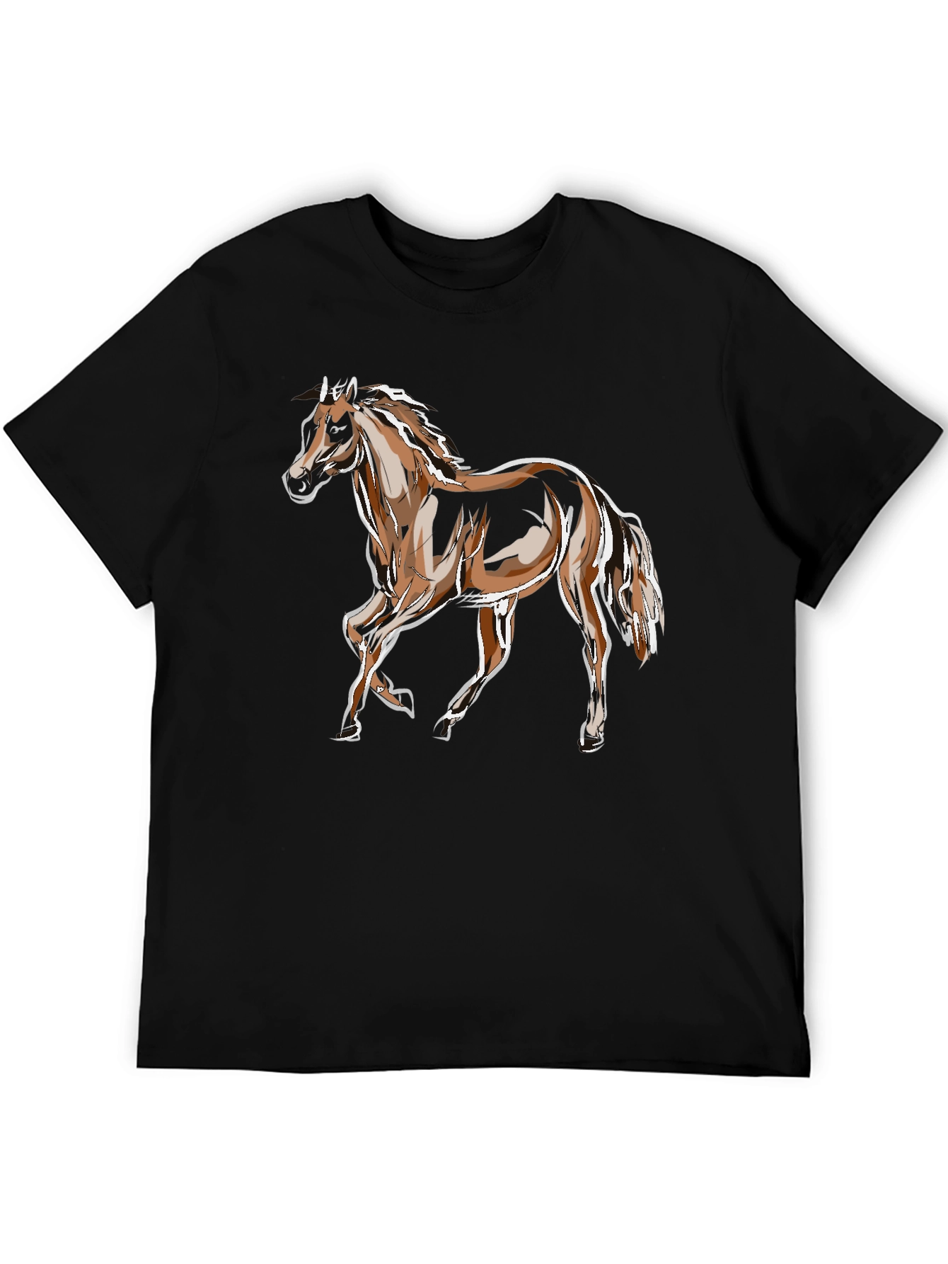 Horse Graphic Tee - Stylish Animal Print
