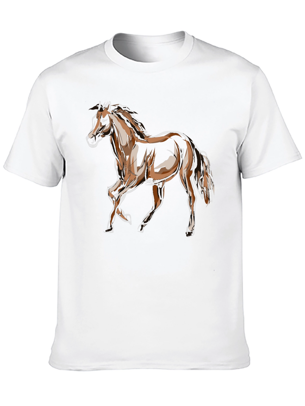Horse Graphic Tee - Stylish Animal Print