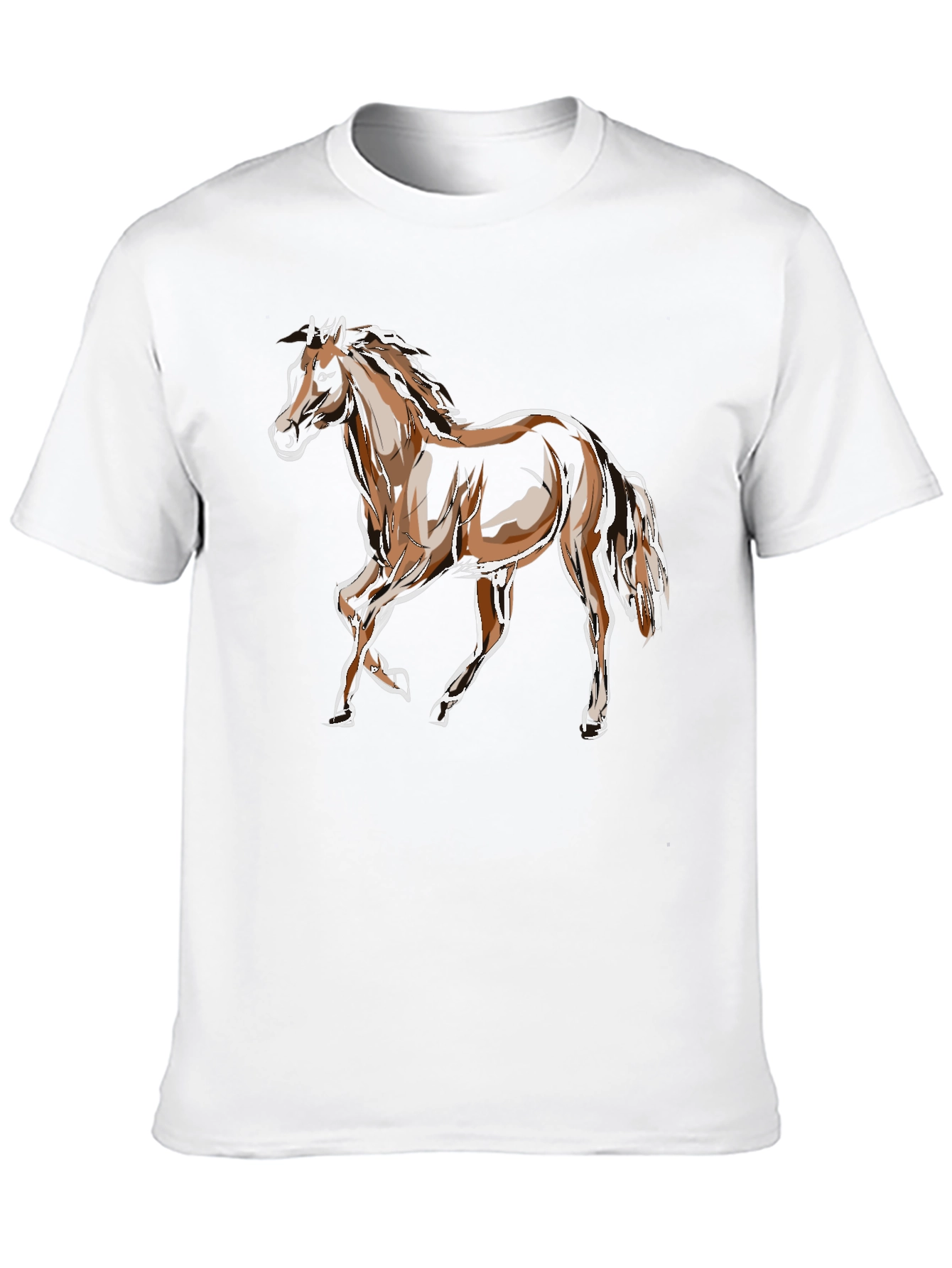 Horse Graphic Tee - Stylish Animal Print