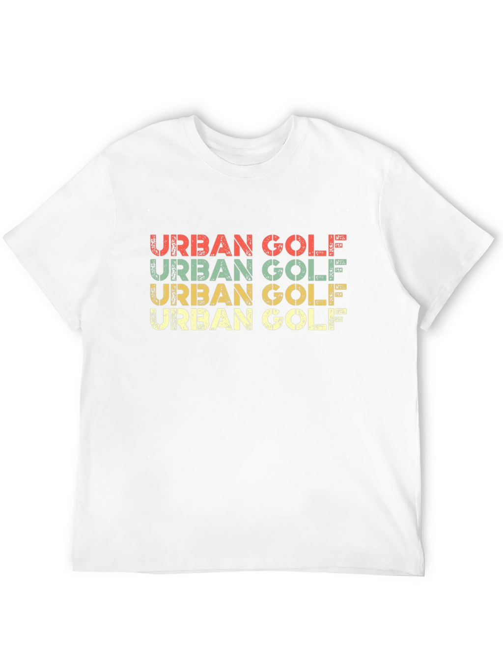 Retro Urban Golf Graphic Tee - Black