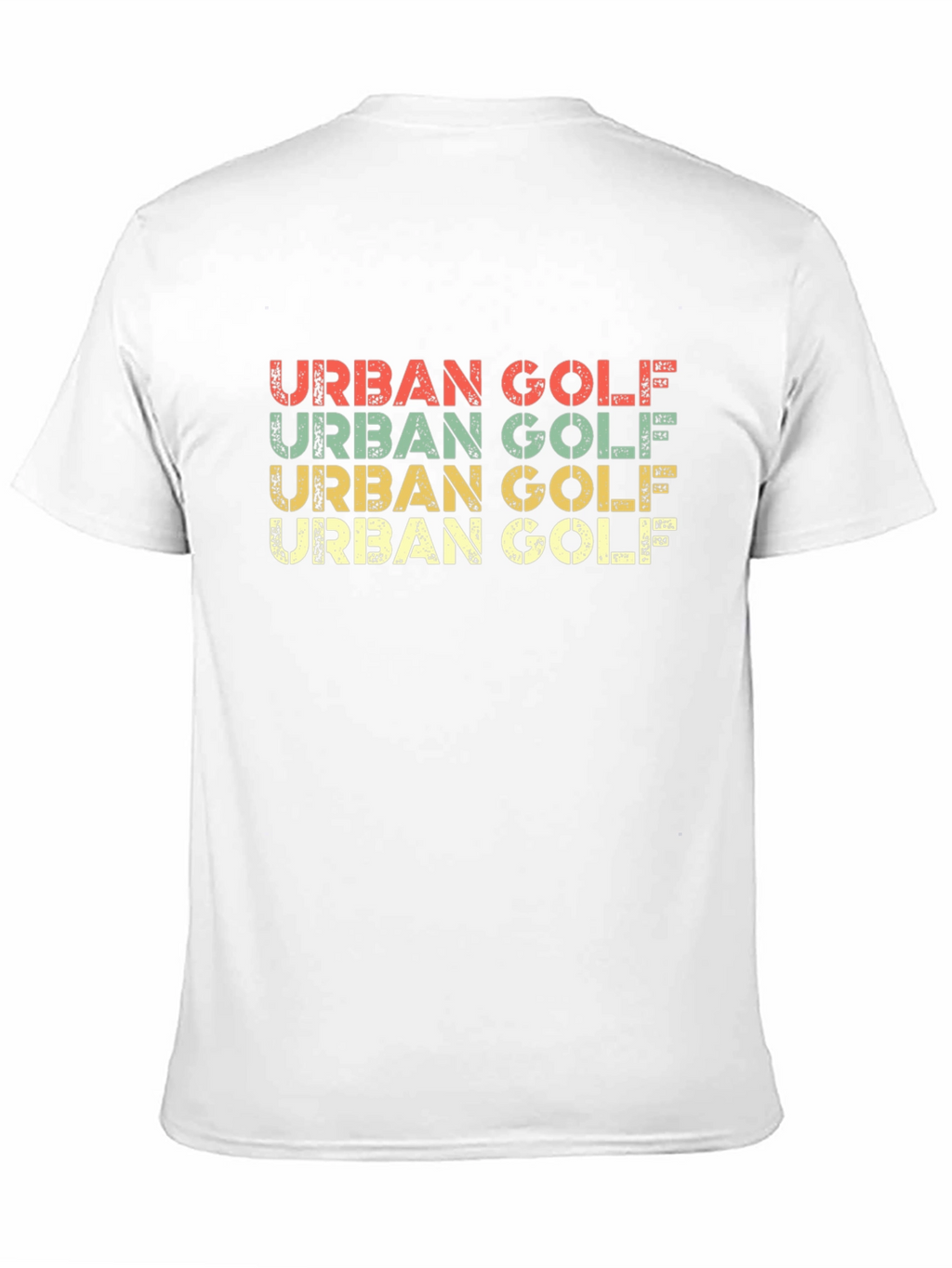 Retro Urban Golf Graphic Tee - Black
