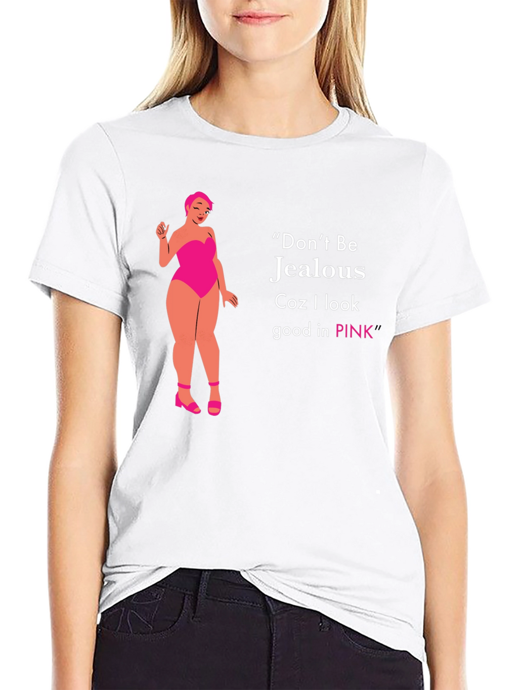 Dont Be Jealous Pink T-Shirt