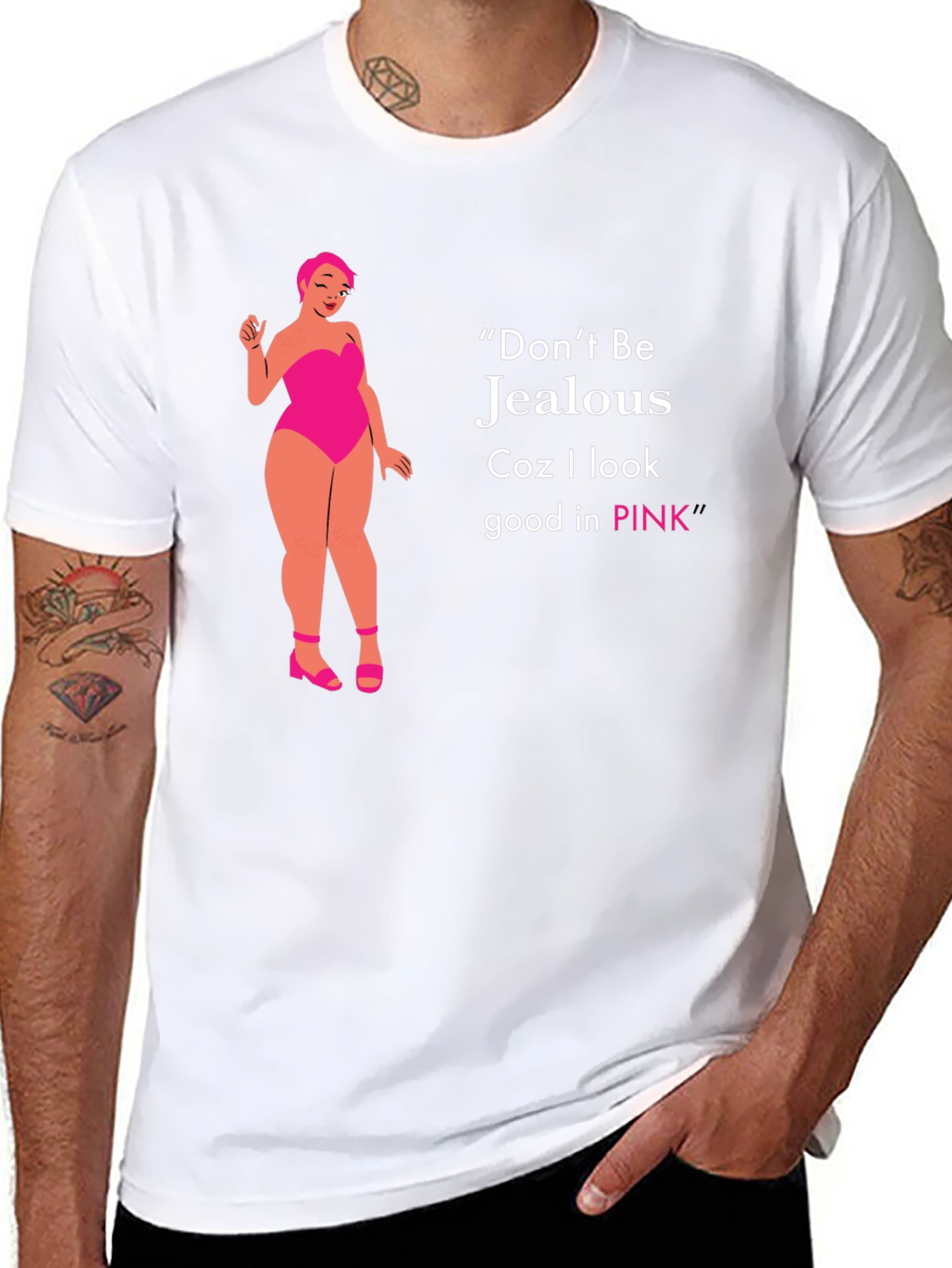 Dont Be Jealous Pink T-Shirt