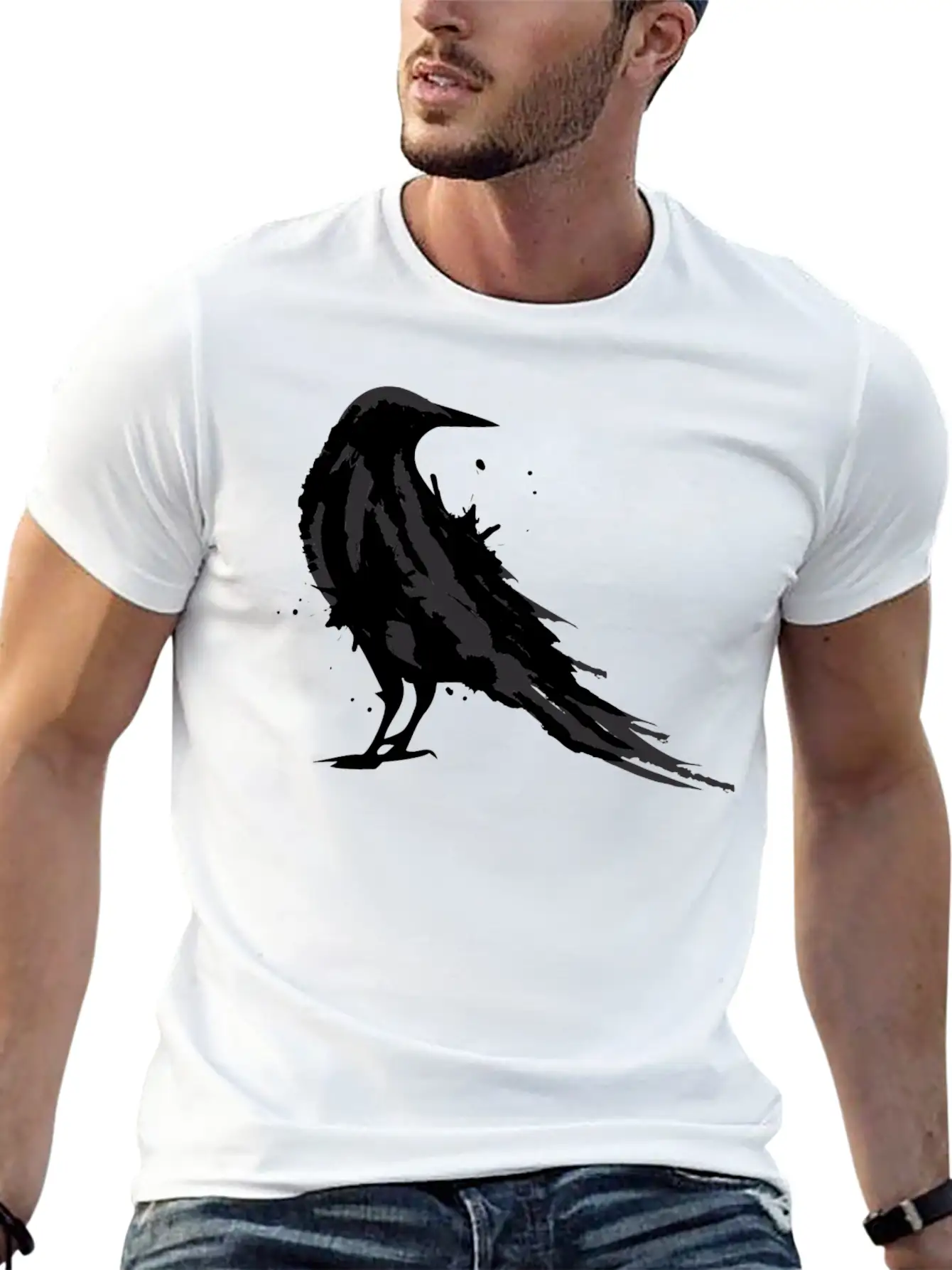 A Black Raven Casual Graphic T-Shirt – Simple And Comfortable Daily Wear