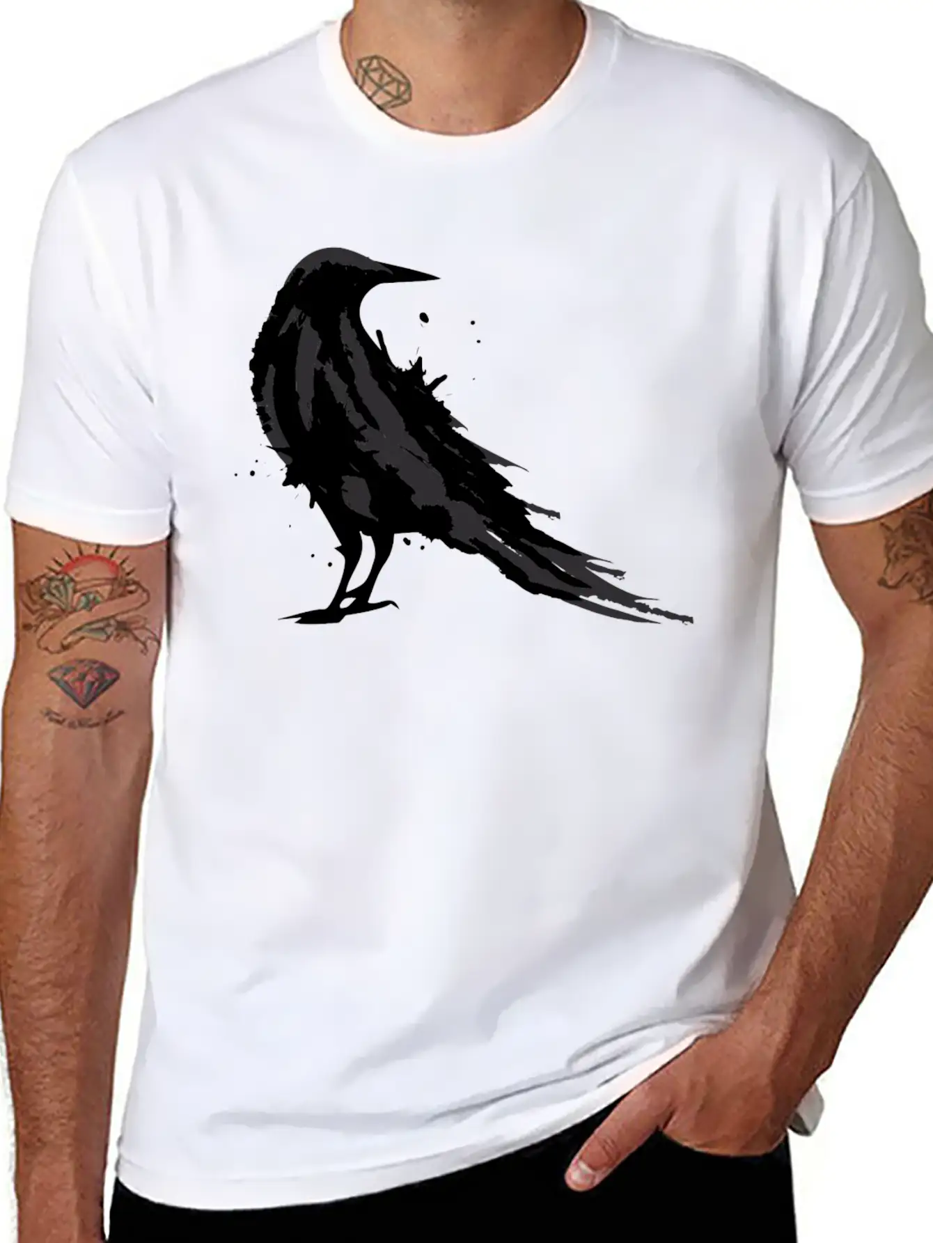A Black Raven Casual Graphic T-Shirt – Simple And Comfortable Daily Wear